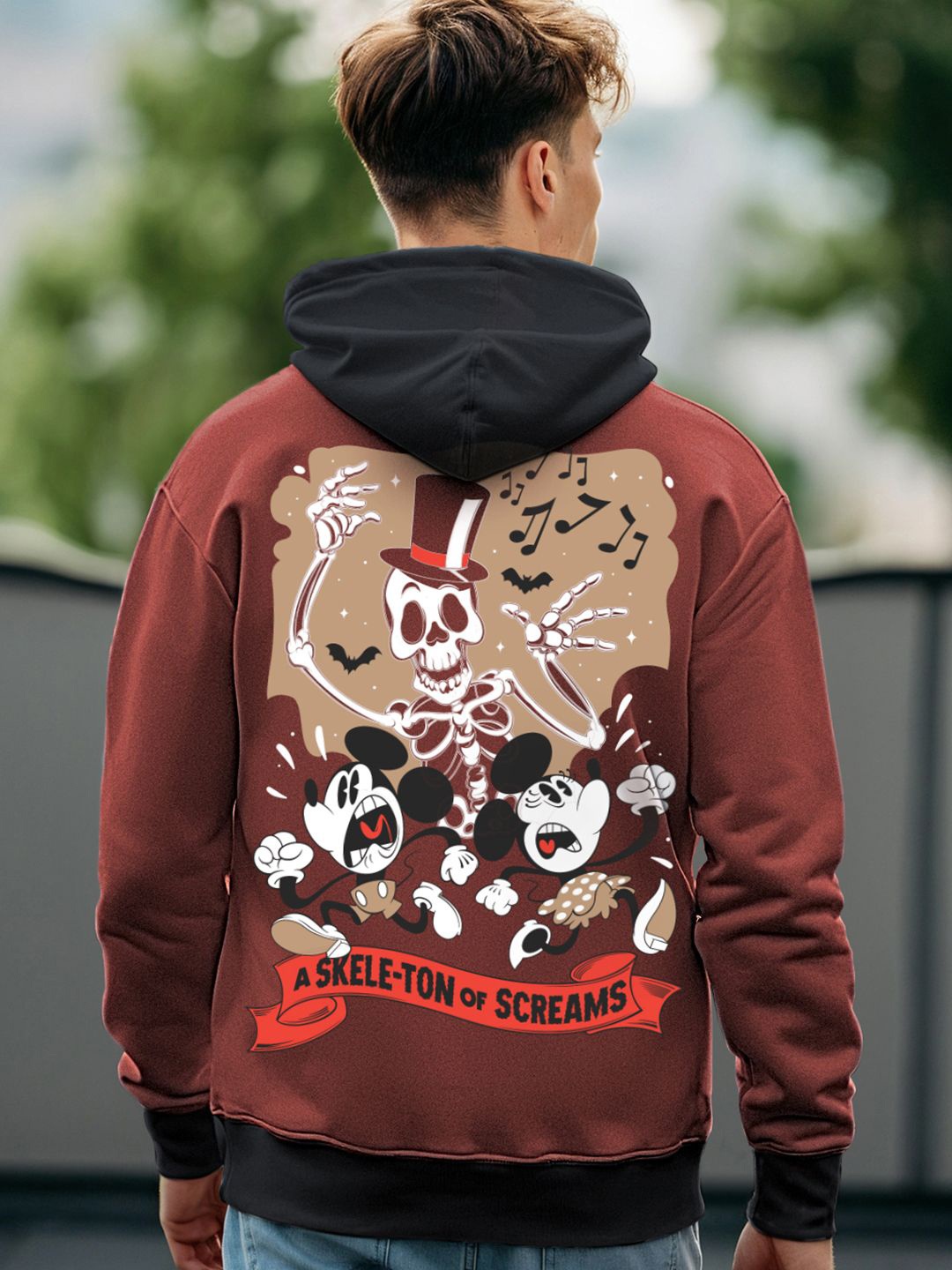 

Bewakoof Heavy Duty 1.0 Official Disney Merchandise Men's Brown Oversized Hoodies
