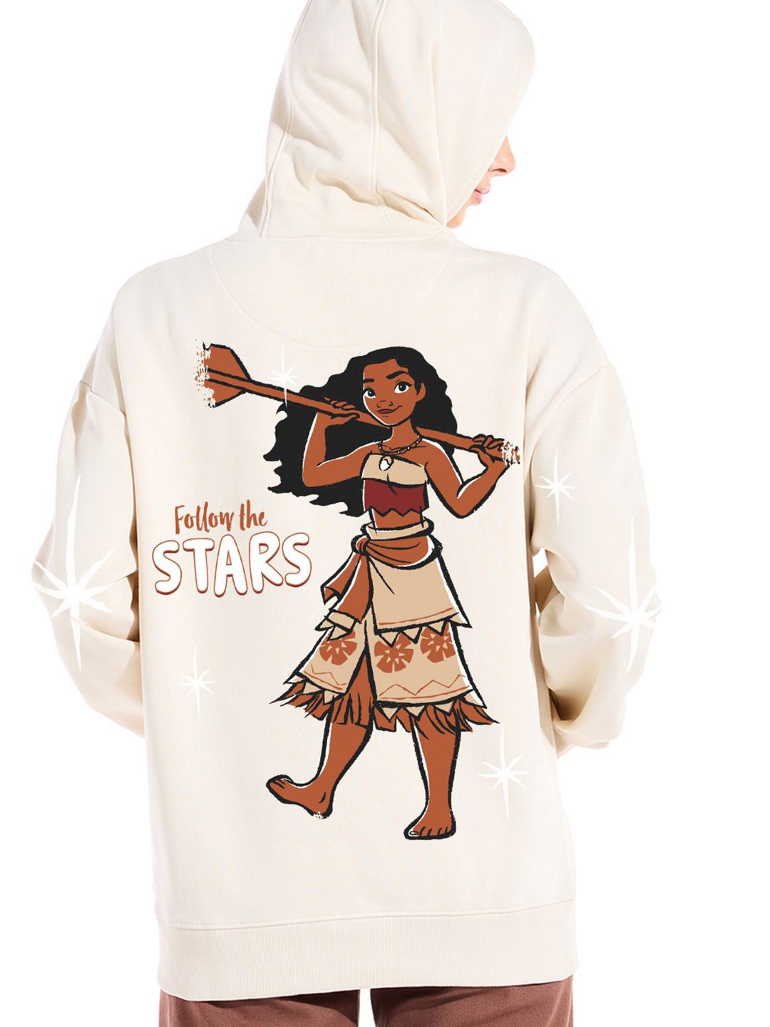 

Bewakoof Heavy Duty Women Printed Hooded Sweatshirt, Beige