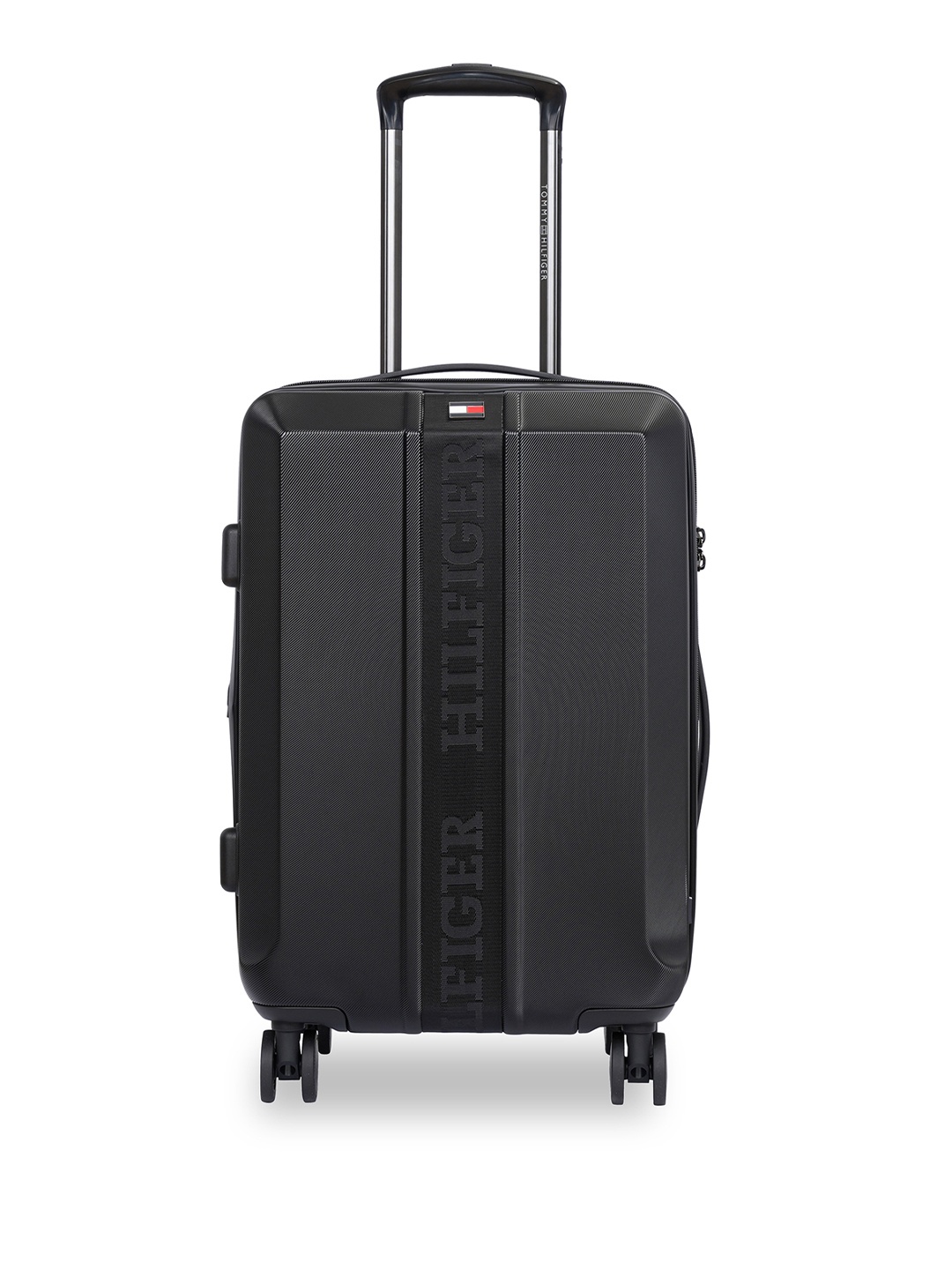 

Tommy Hilfiger Arbor Textured Hard-Sided Cabin Trolley Bag, Black
