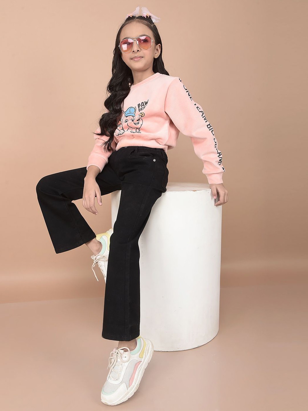 

Crimsoune Club Girls Printed Sweatshirt, Pink