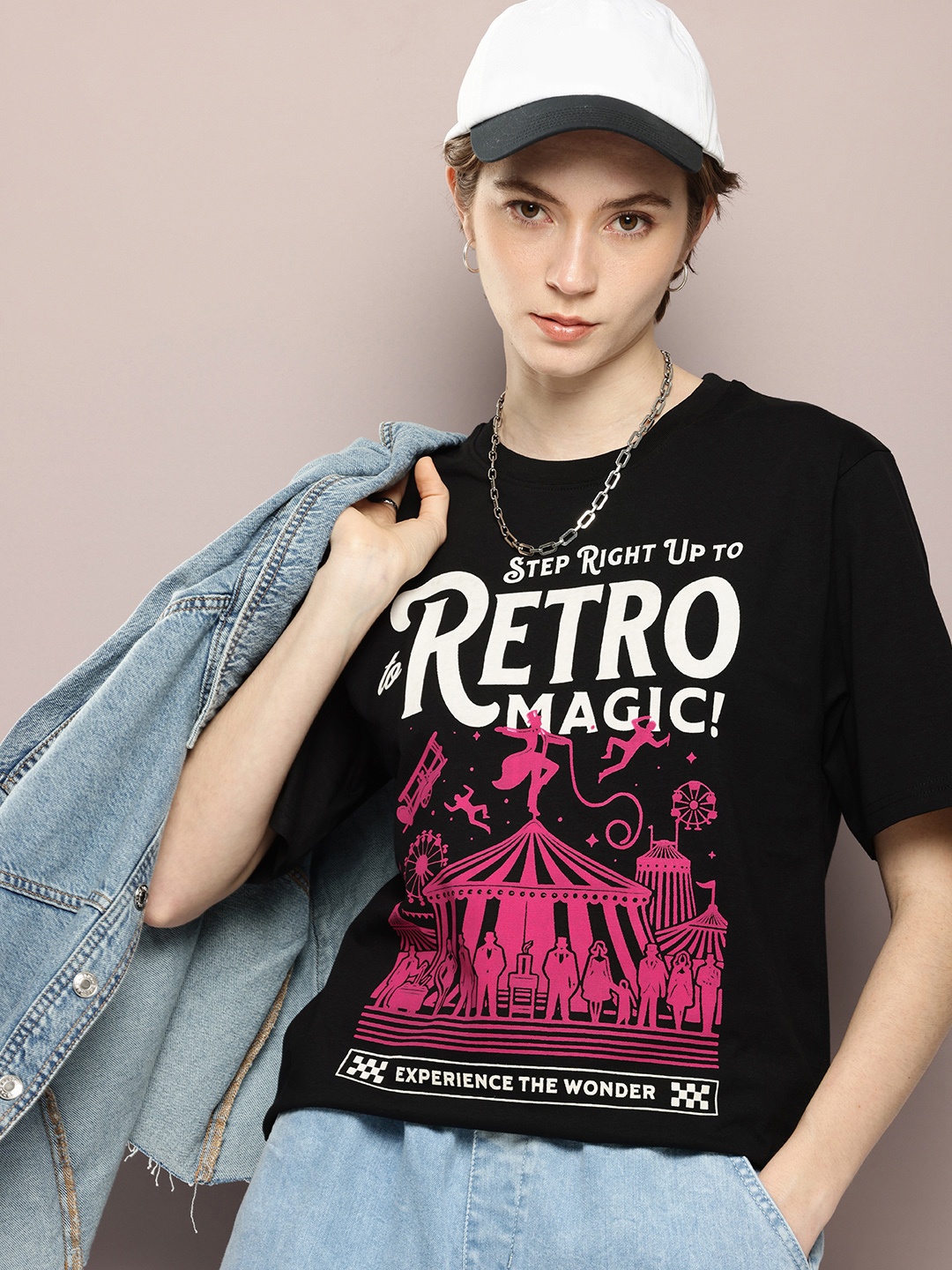 

DILLINGER Graphic Printed Drop-Shoulder Sleeves Pure Cotton T-shirt, Black