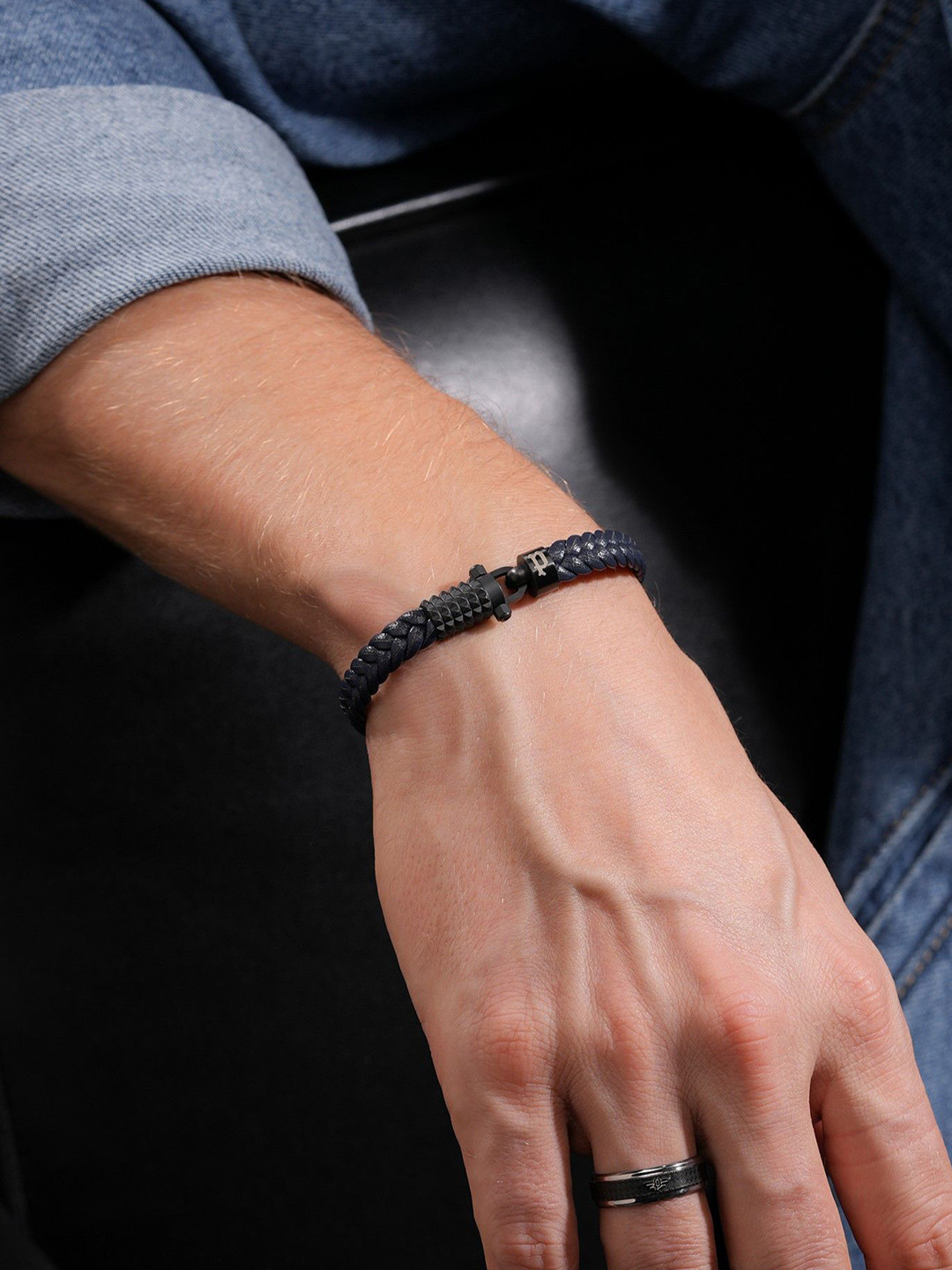 

Police Wrath Men Magnetic Wraparound Bracelet, Black