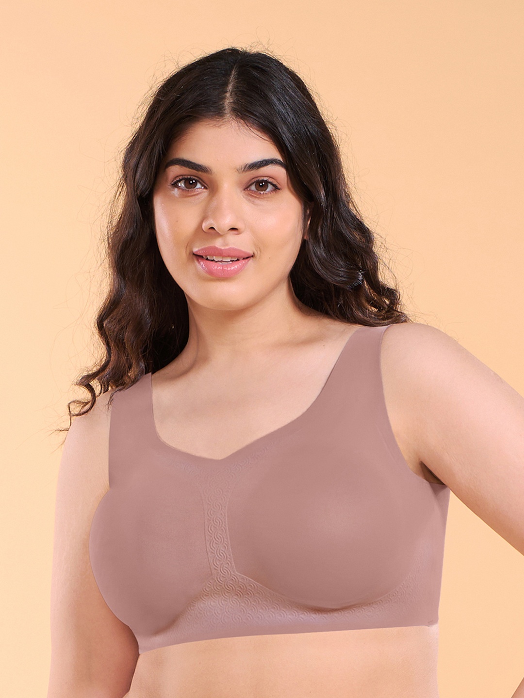 

Enamor Full Coverage Lightly Padded Minimizer Bra, Brown