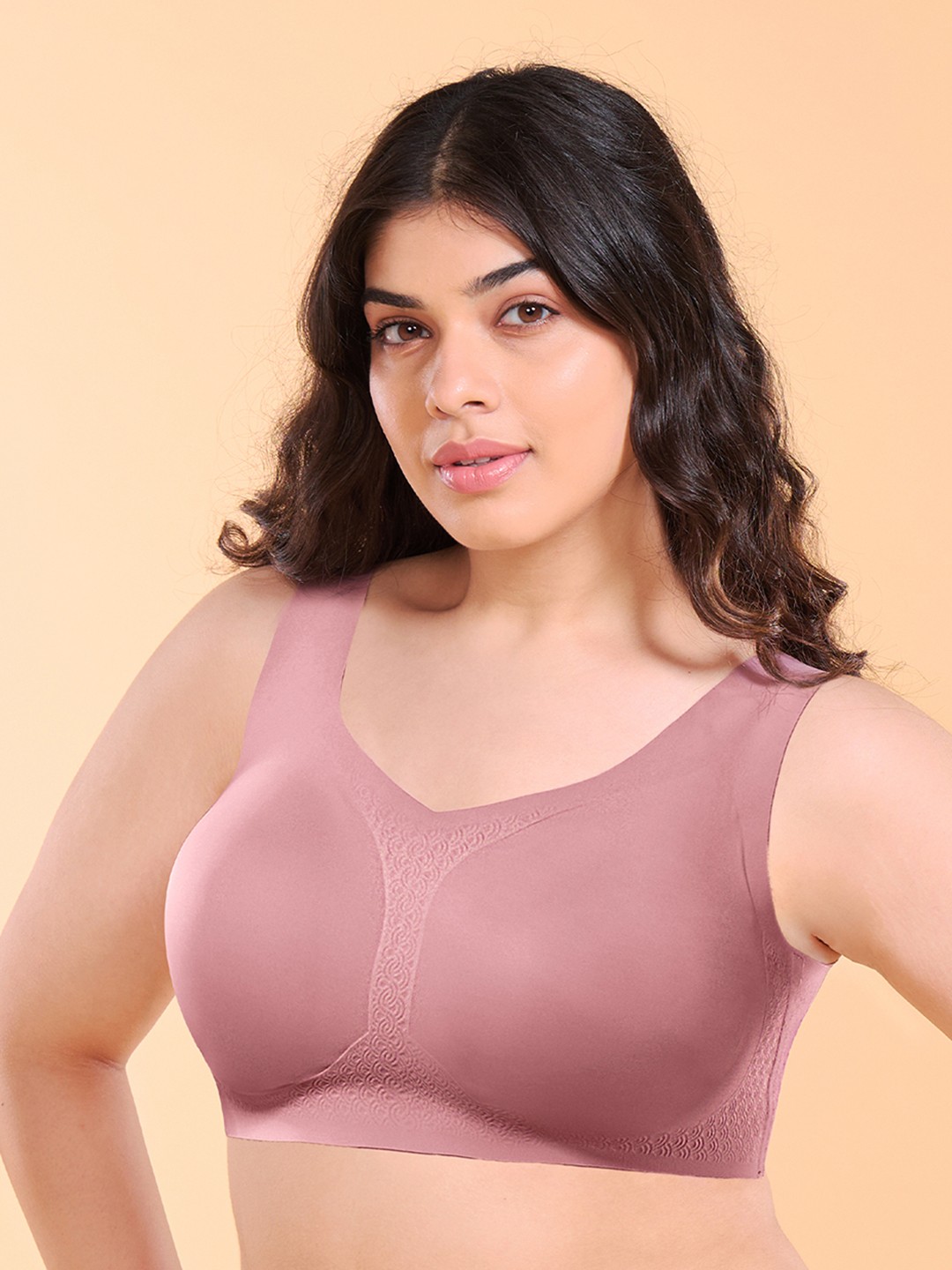 

Enamor Women Lightly Padded Minimizer Bra, Rose