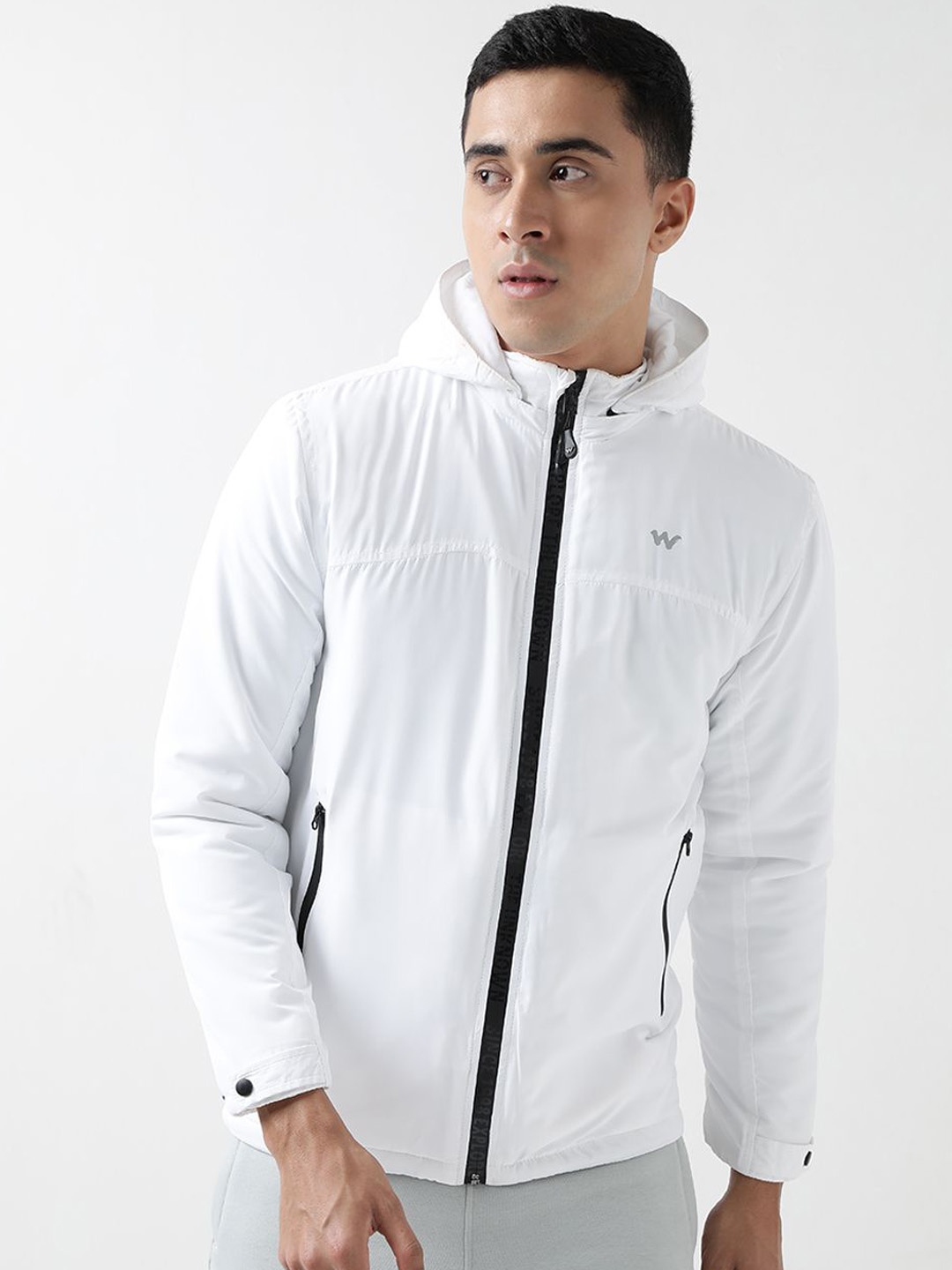 

Wildcraft Men Hooded Solid Casual Bomber Lightweight Jacket, White