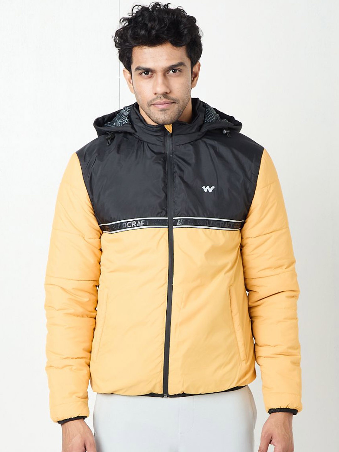 

Wildcraft Men Hooded Colourblocked Casual Padded Lightweight Jacket, Yellow