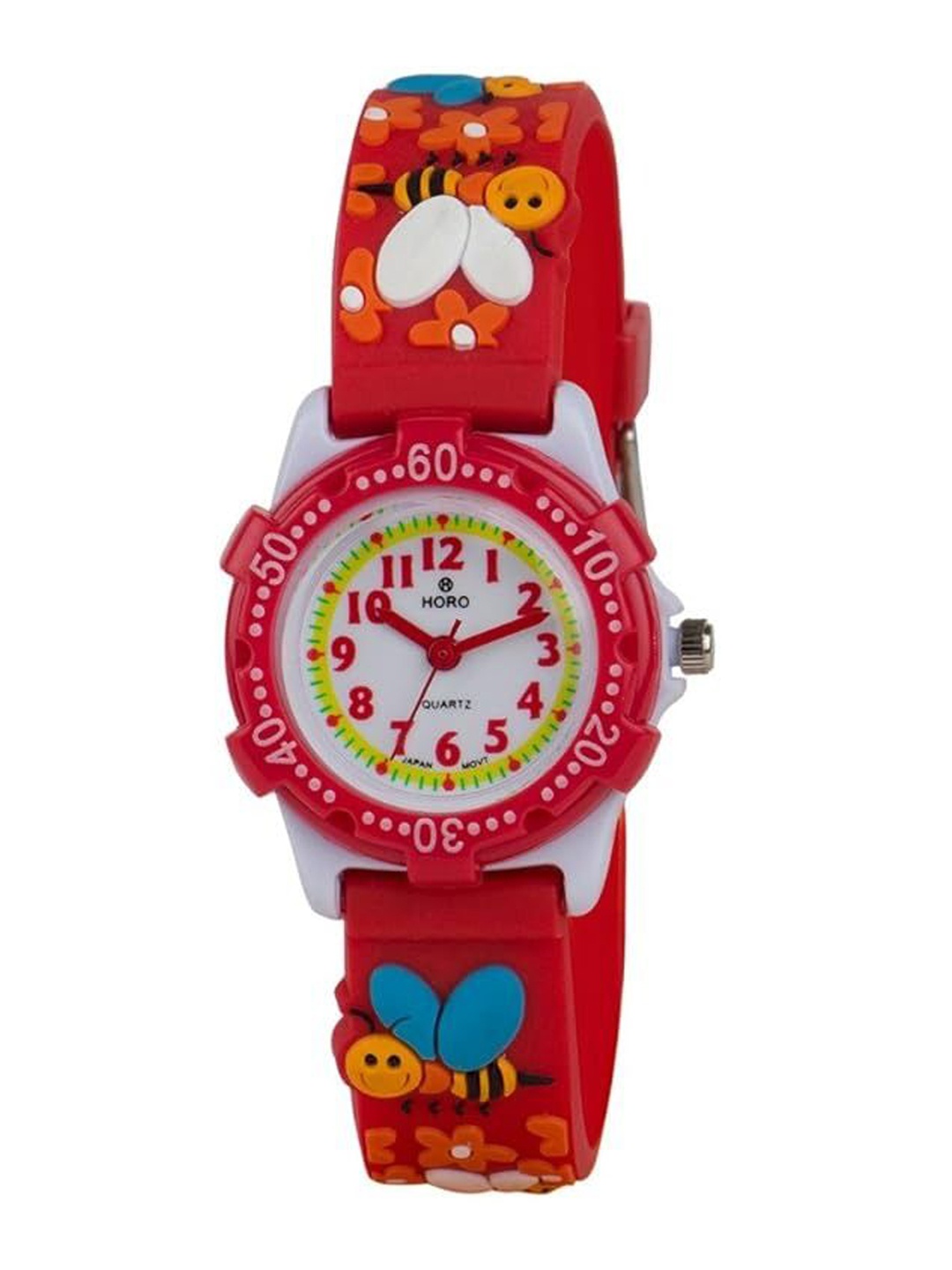 

Horo Kids Printed Dial & Straps Analogue Watch K102, Red