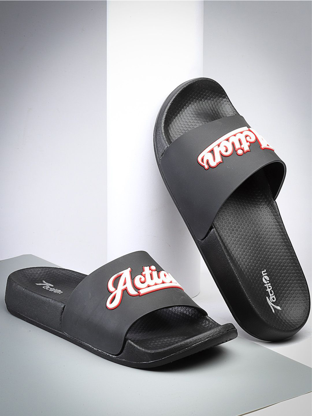 

Action Men Printed Sliders, Black