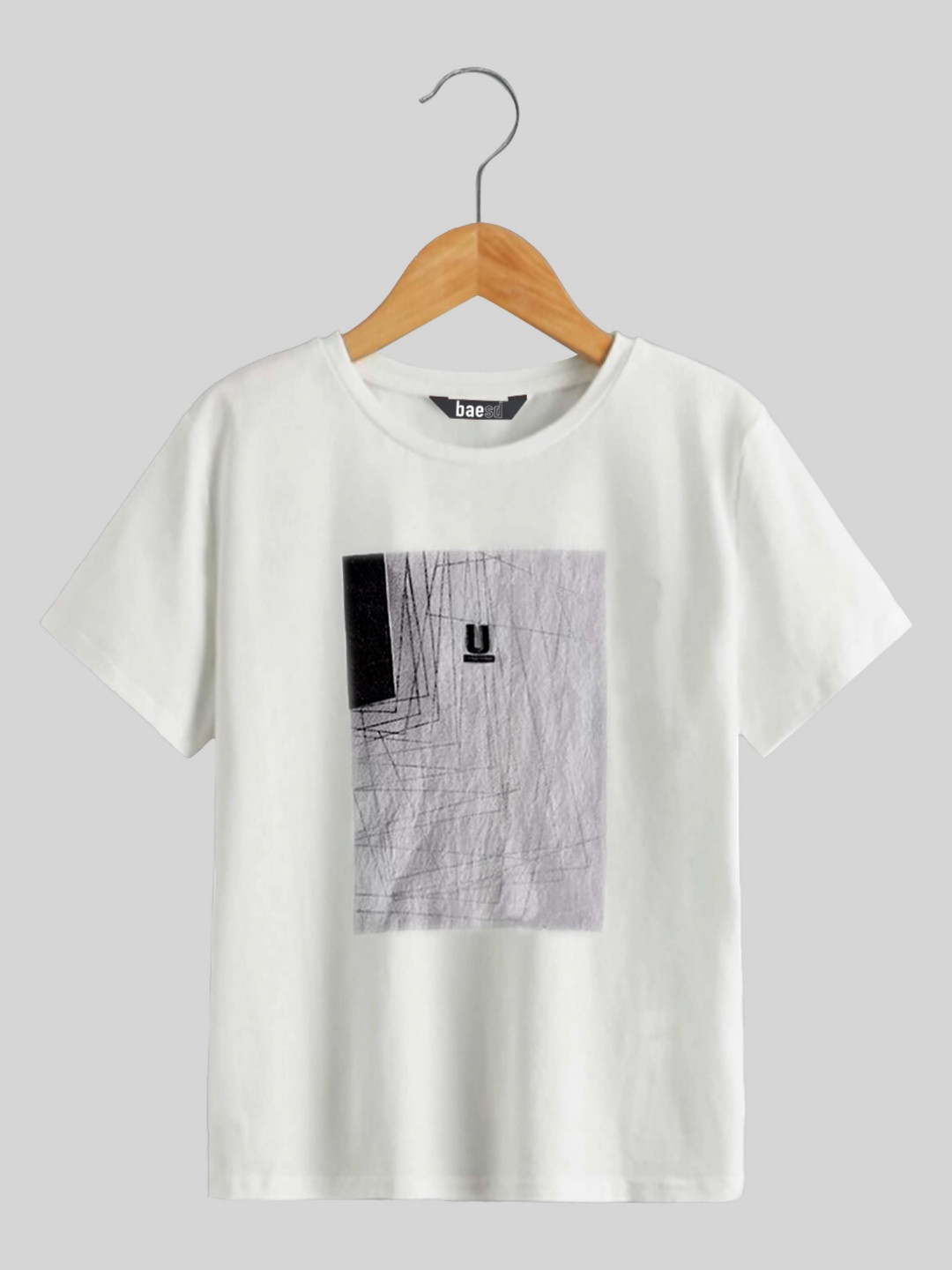 

Dagcros Boys Graphic Printed Round Neck Cotton T-shirt, White