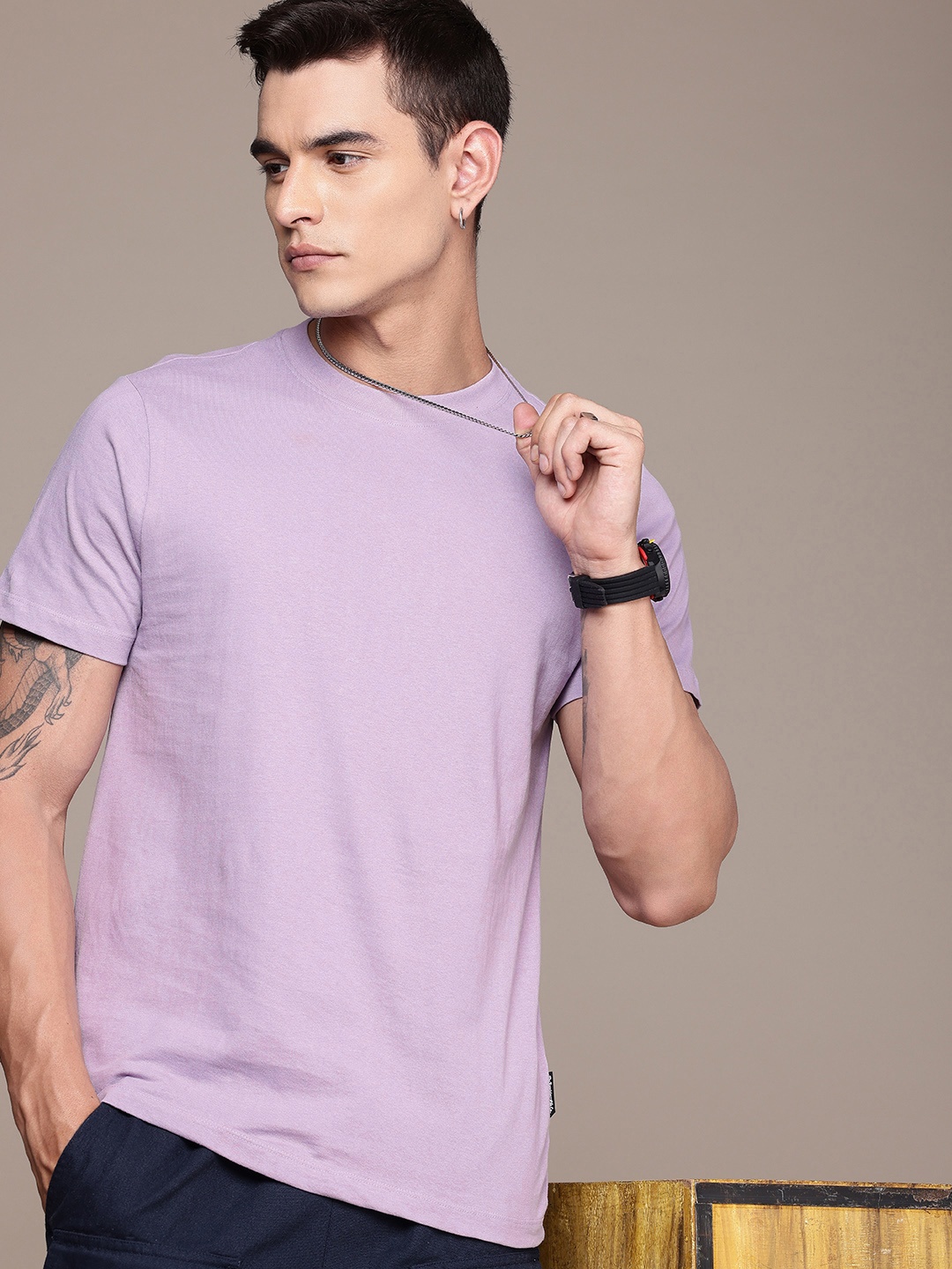 

The Roadster Life Co. Pure Cotton T-shirt, Lavender