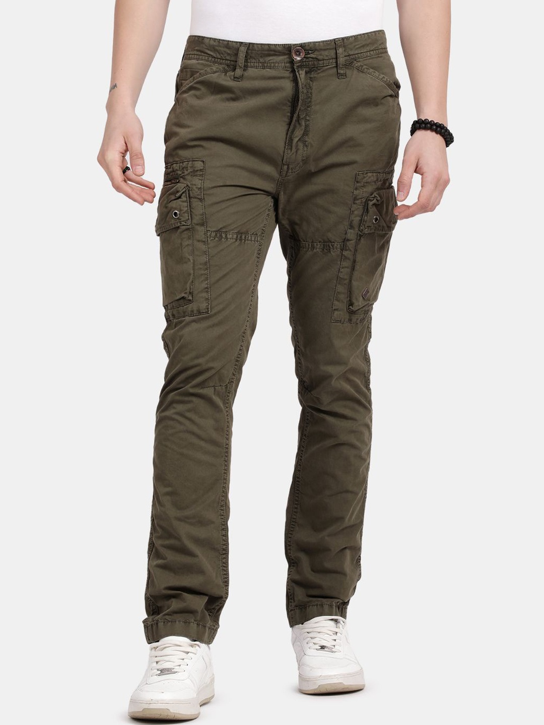 

t-base Men Regular Fit Cargos, Olive
