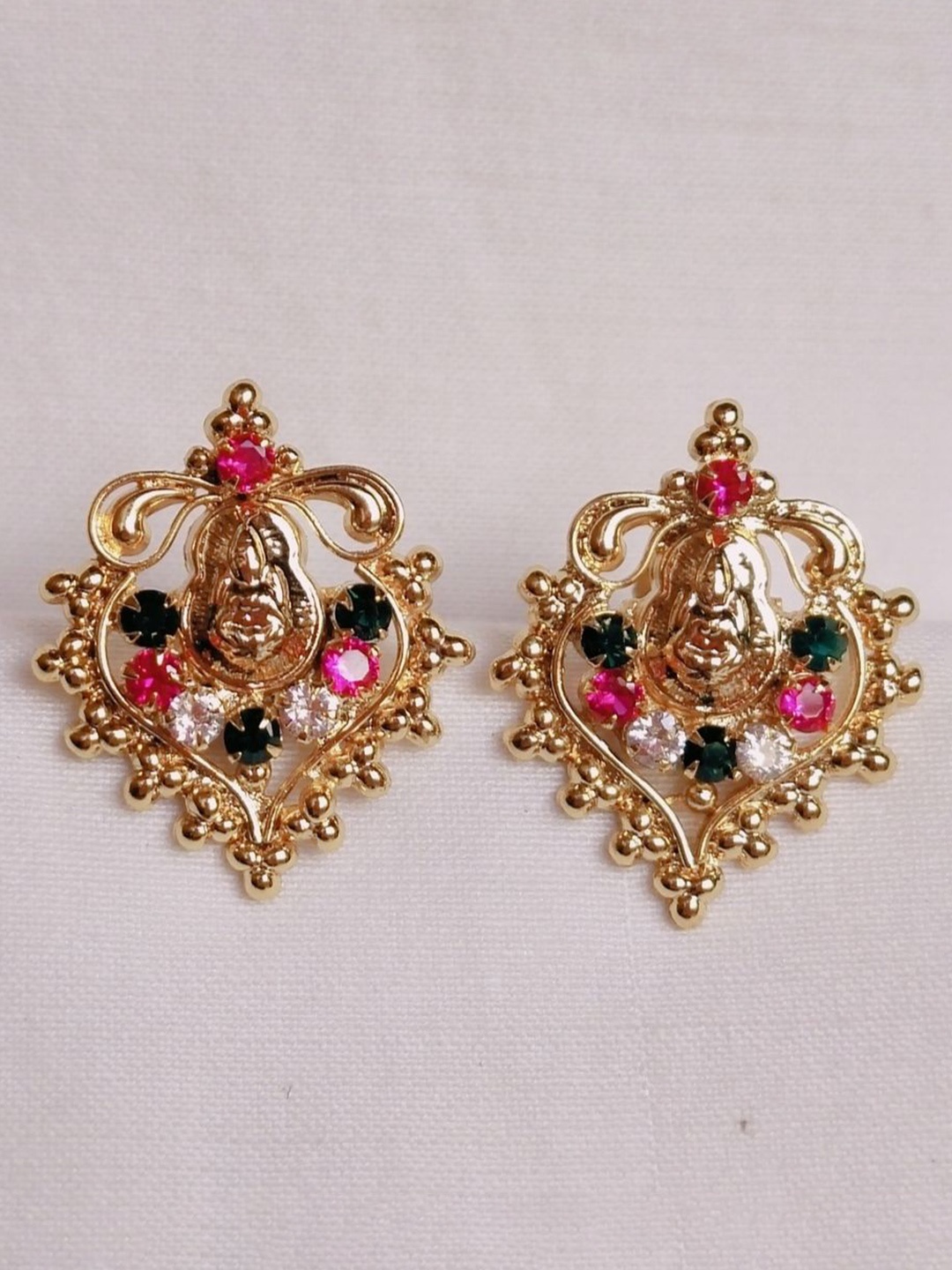 

kurdekars divuu Gold Plating Contemporary Artificial Beads Antique Studs Earrings