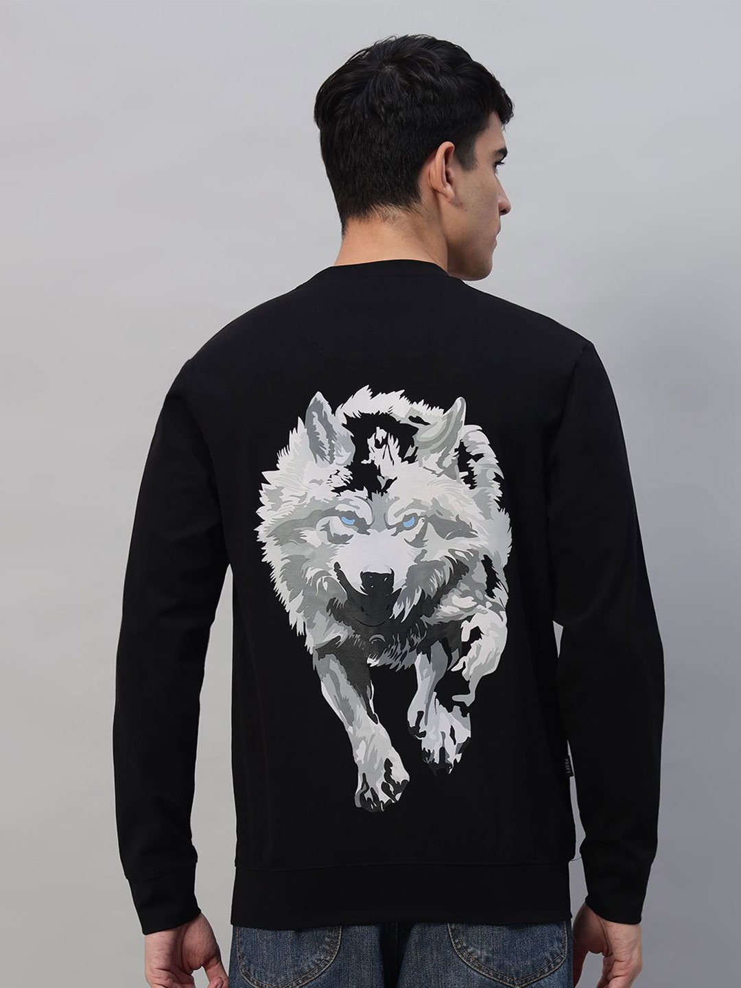

PROFY Men Printed Sweatshirt, Black