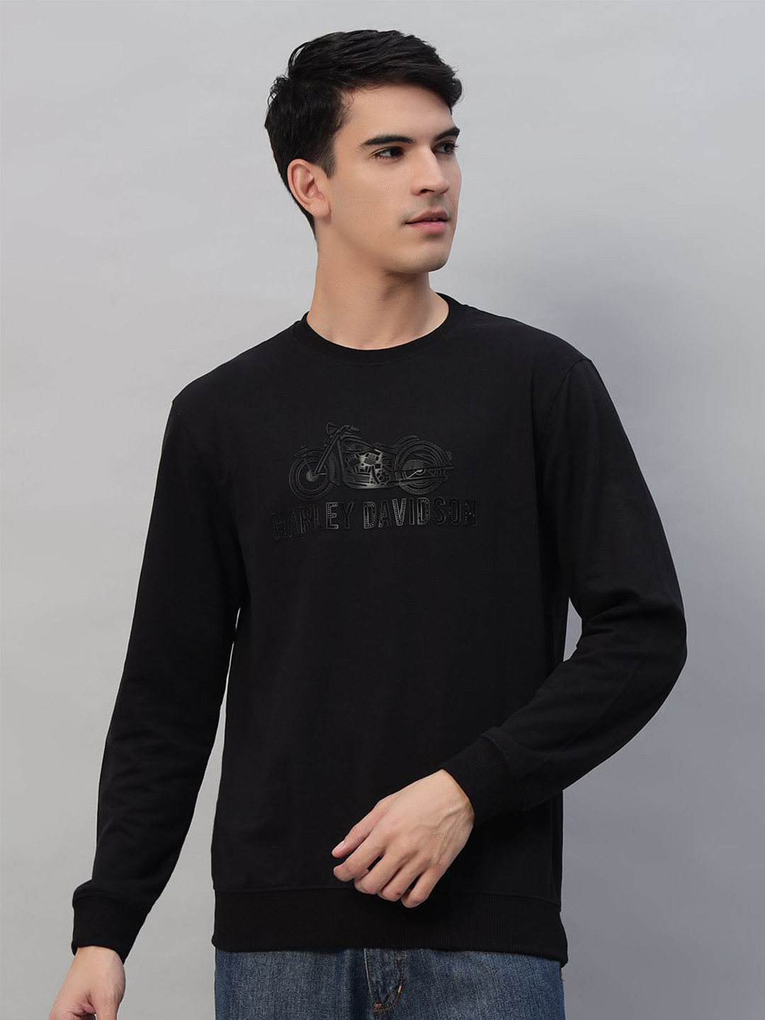 

PROFY Men Printed Sweatshirt, Black
