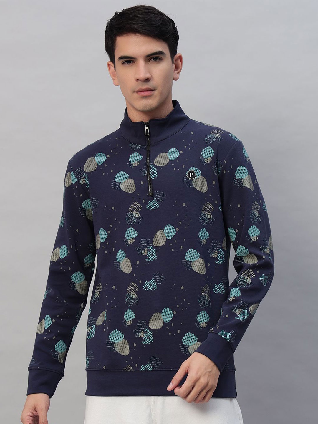 

PROFY Men Printed Sweatshirt, Navy blue