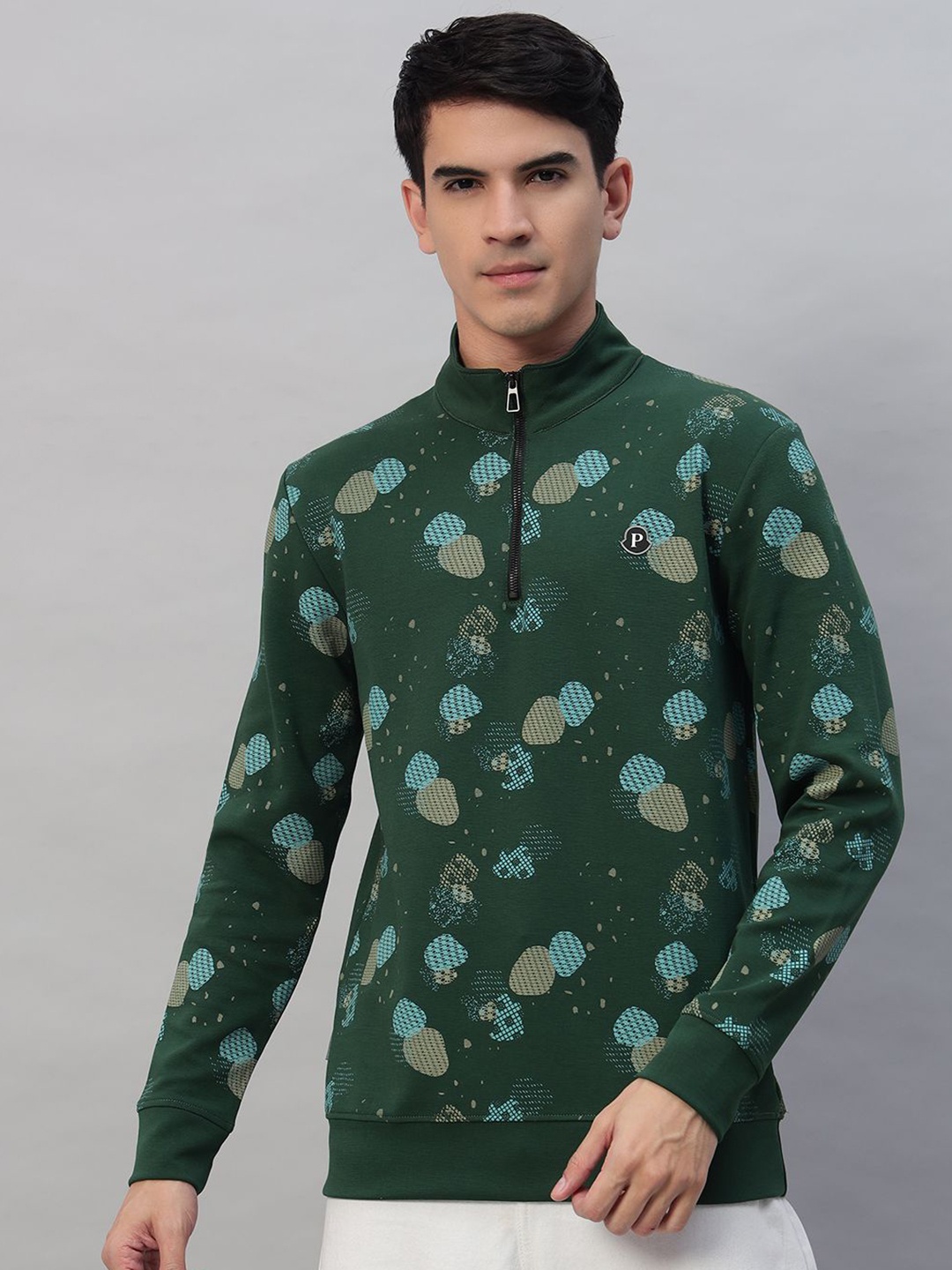 

PROFY Men Printed Sweatshirt, Green