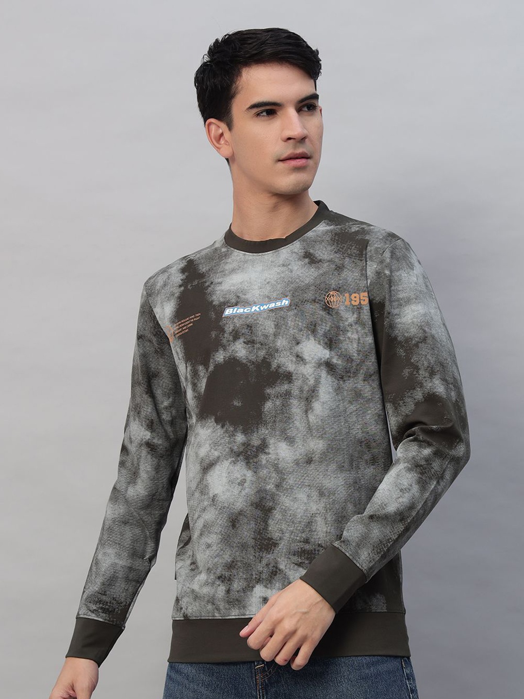 

PROFY Men Printed Sweatshirt, Grey