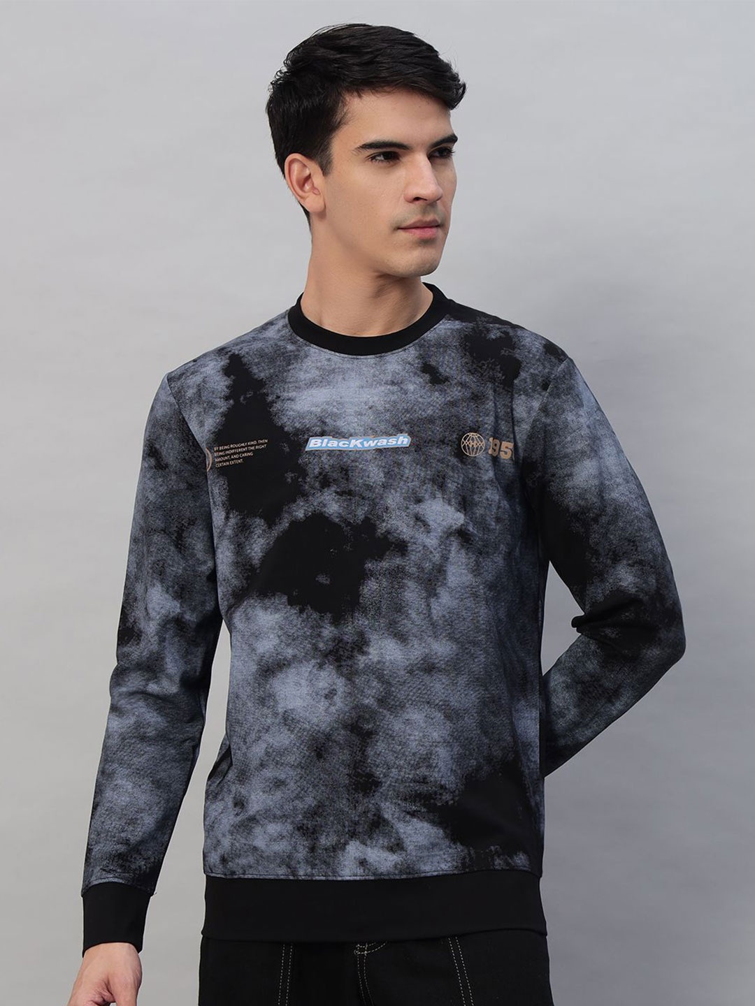 

PROFY Men Printed Sweatshirt, Black