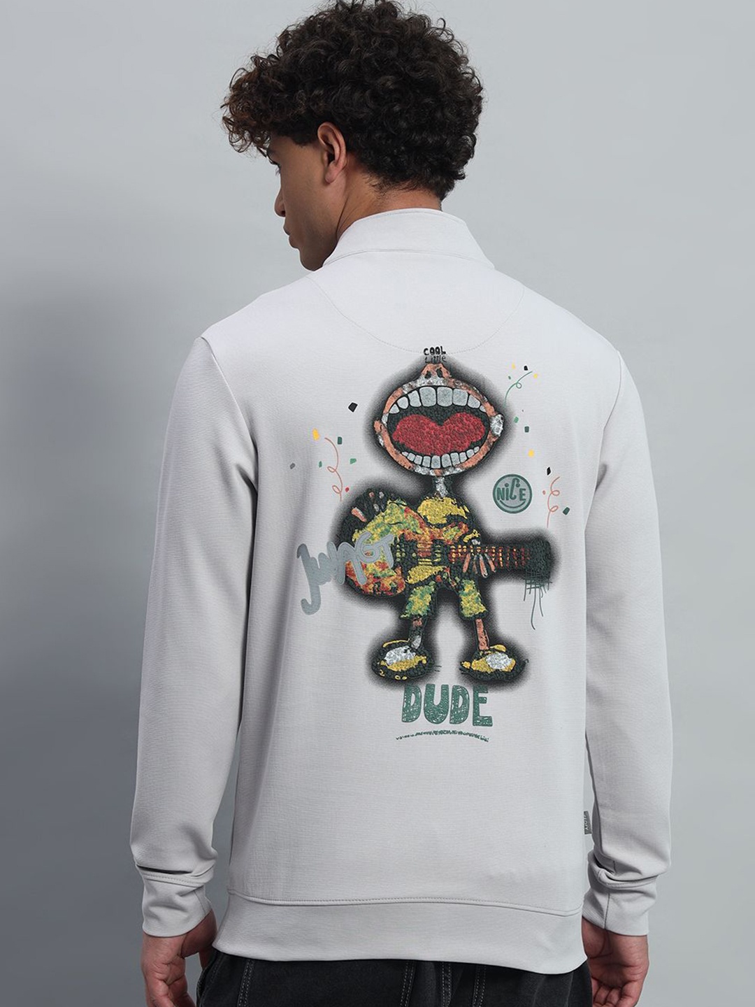 

PROFY Men Printed Sweatshirt, Grey