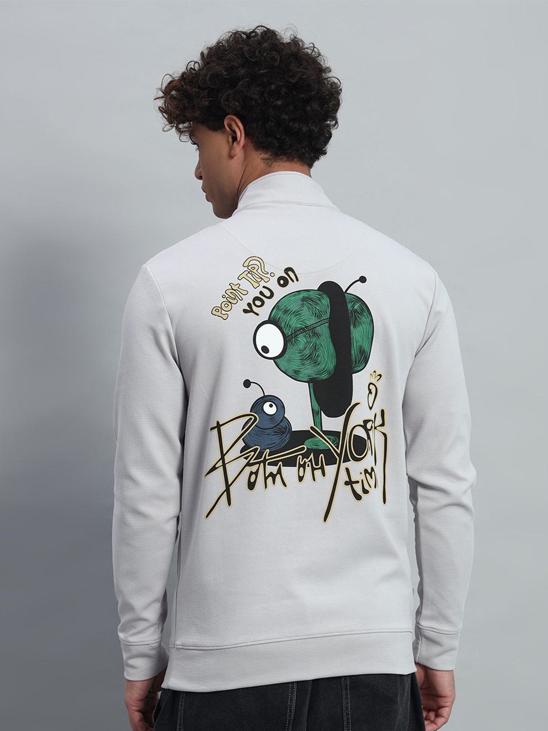 

PROFY Men Printed Sweatshirt, Grey