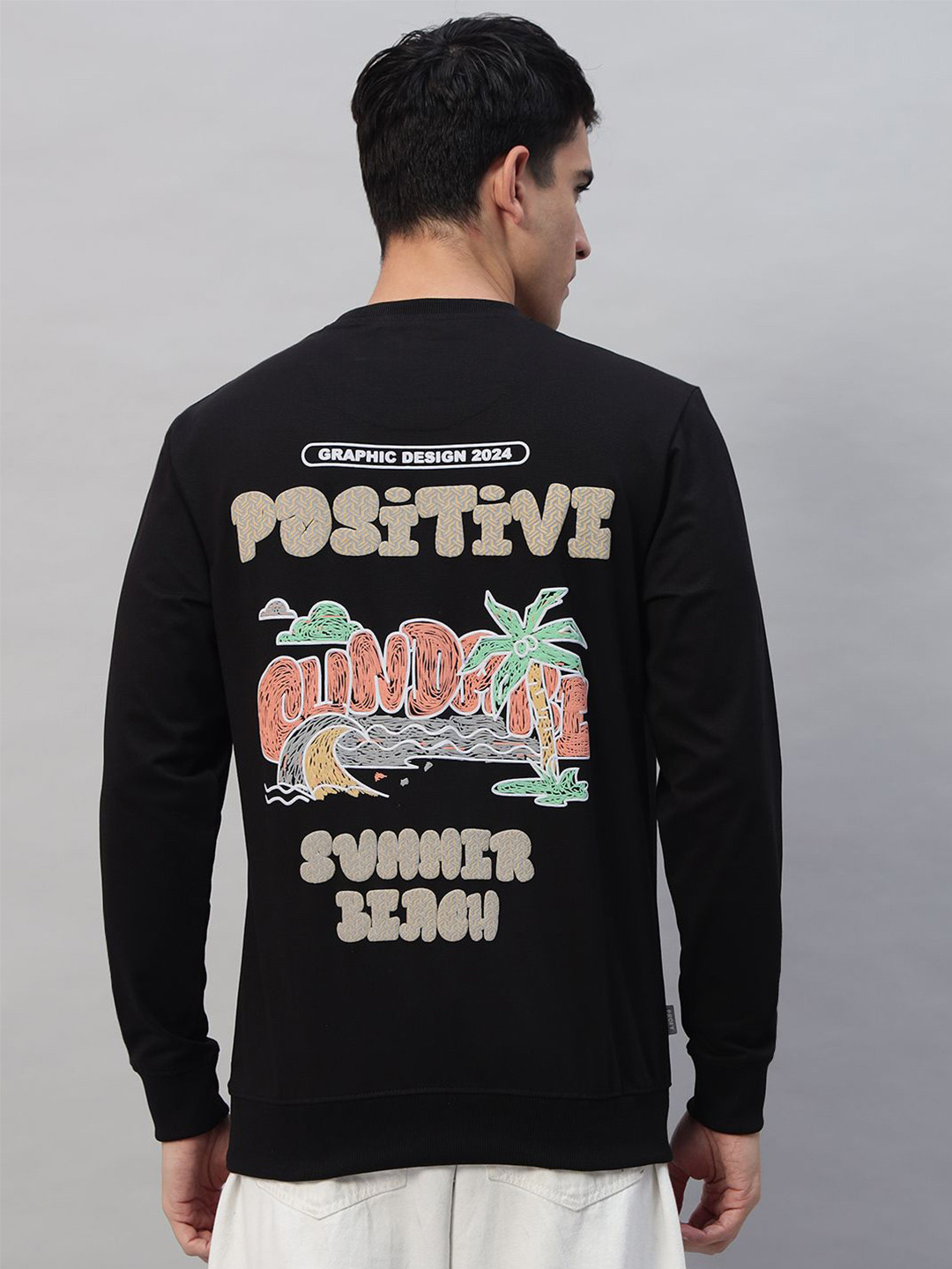 

PROFY Men Printed Sweatshirt, Black