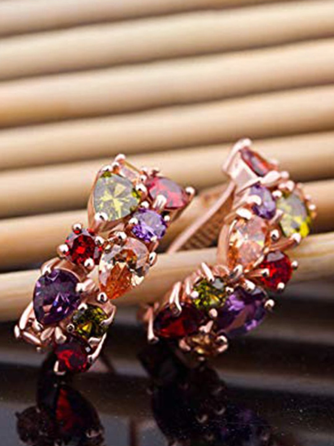 

DIVASTRI Gold-Plated Stone-Studded Jewellery Set