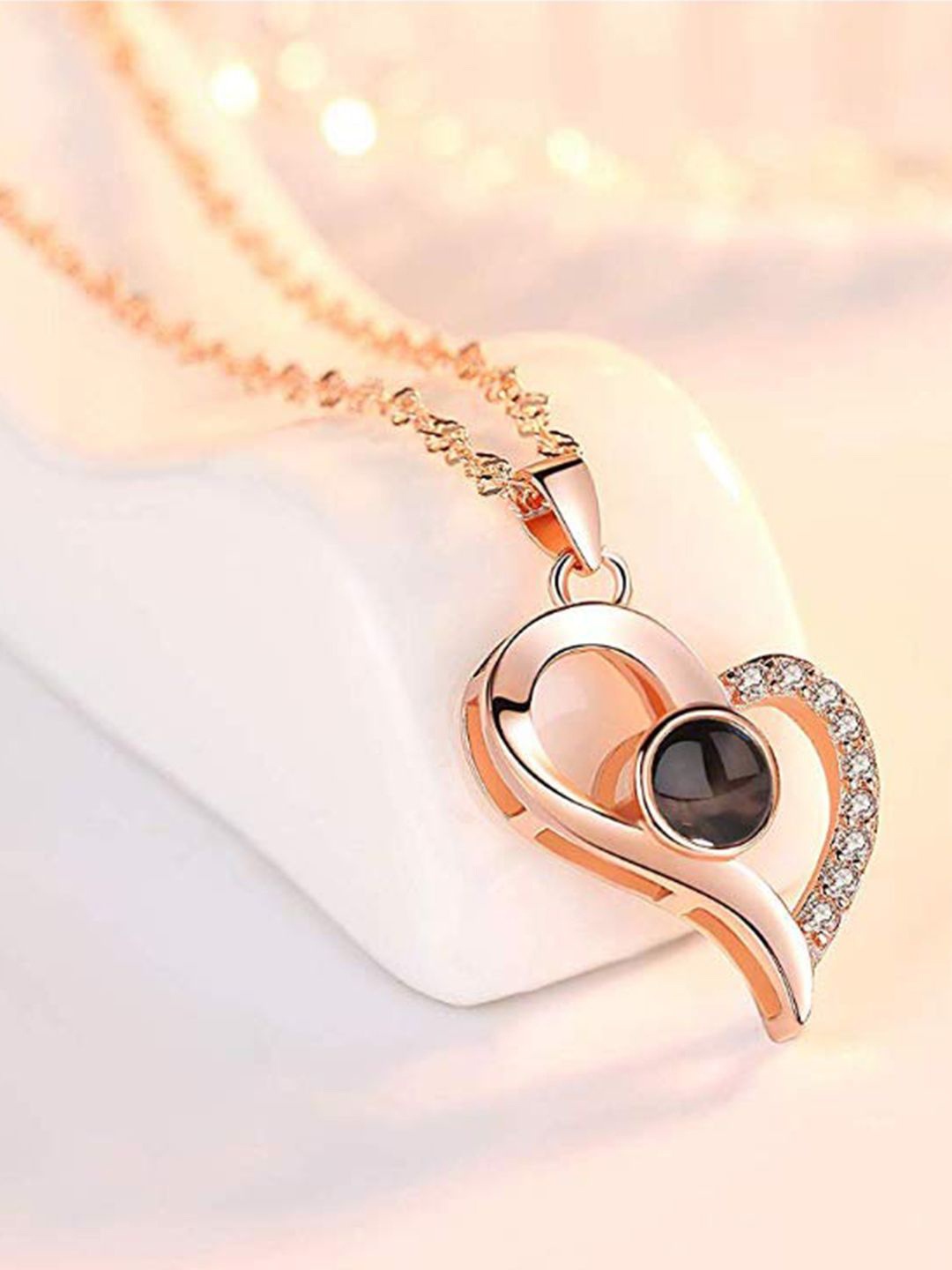 

DIVASTRI Gold-Plated Heart Shaped Pendants