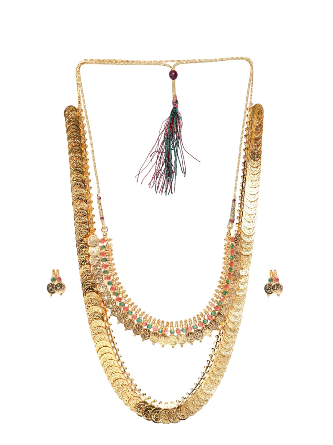 

DIVASTRI Gold-Plated Stone-Studded Jewellery Set
