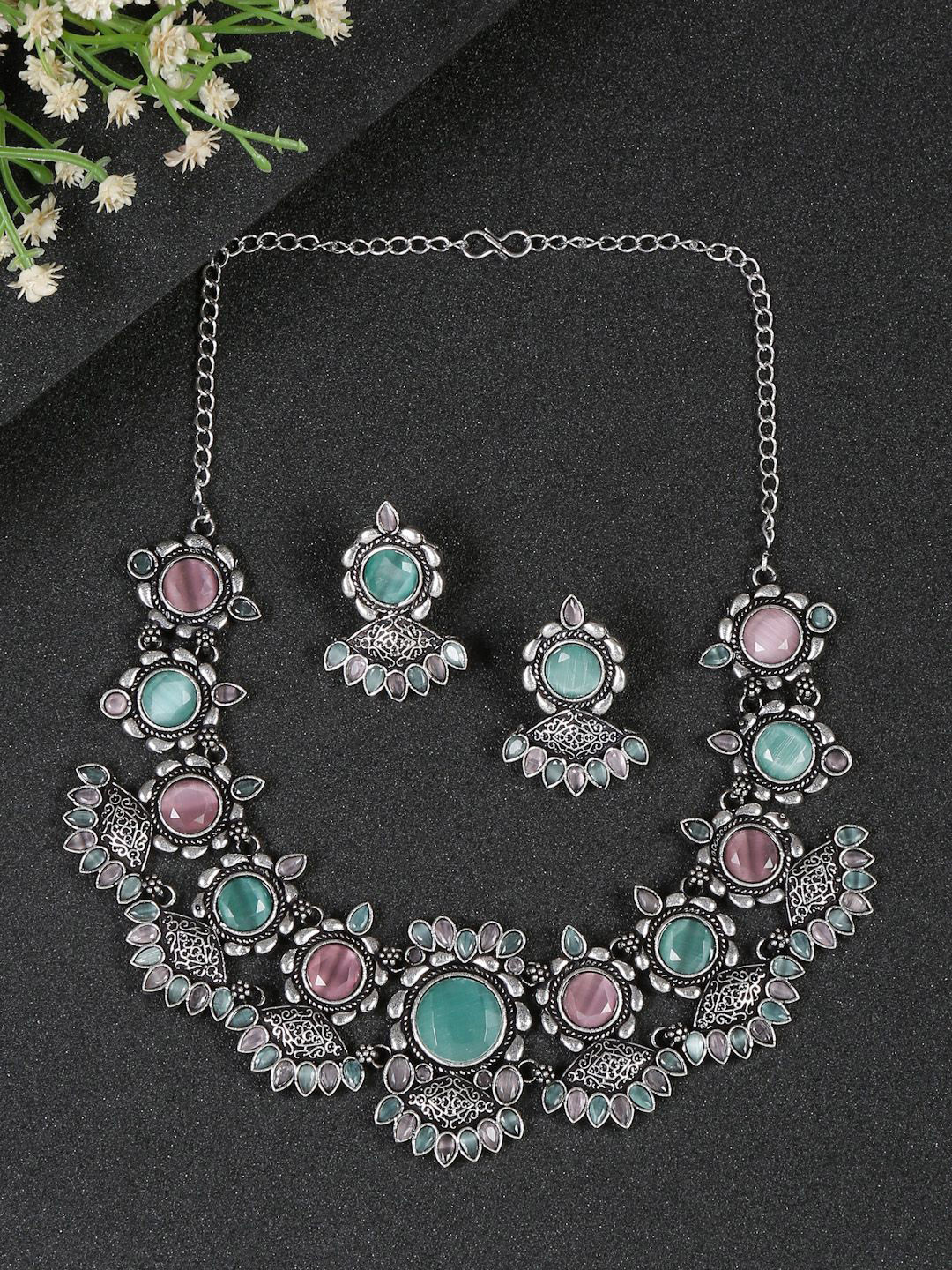 

DIVASTRI Silver-Plated Jewellery Set