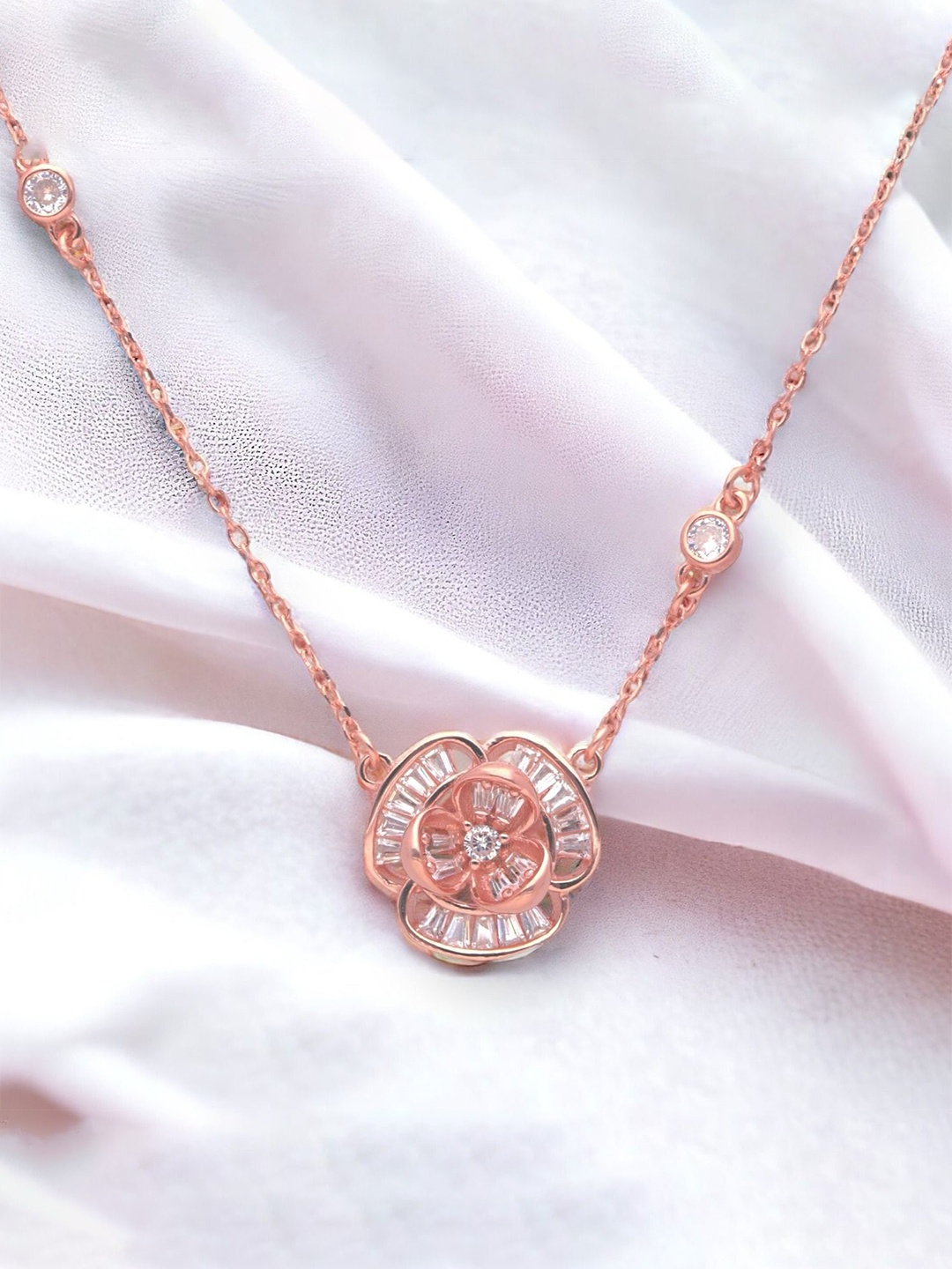 

Luxevogue Sterling Silver Rose Gold-Plated Necklace