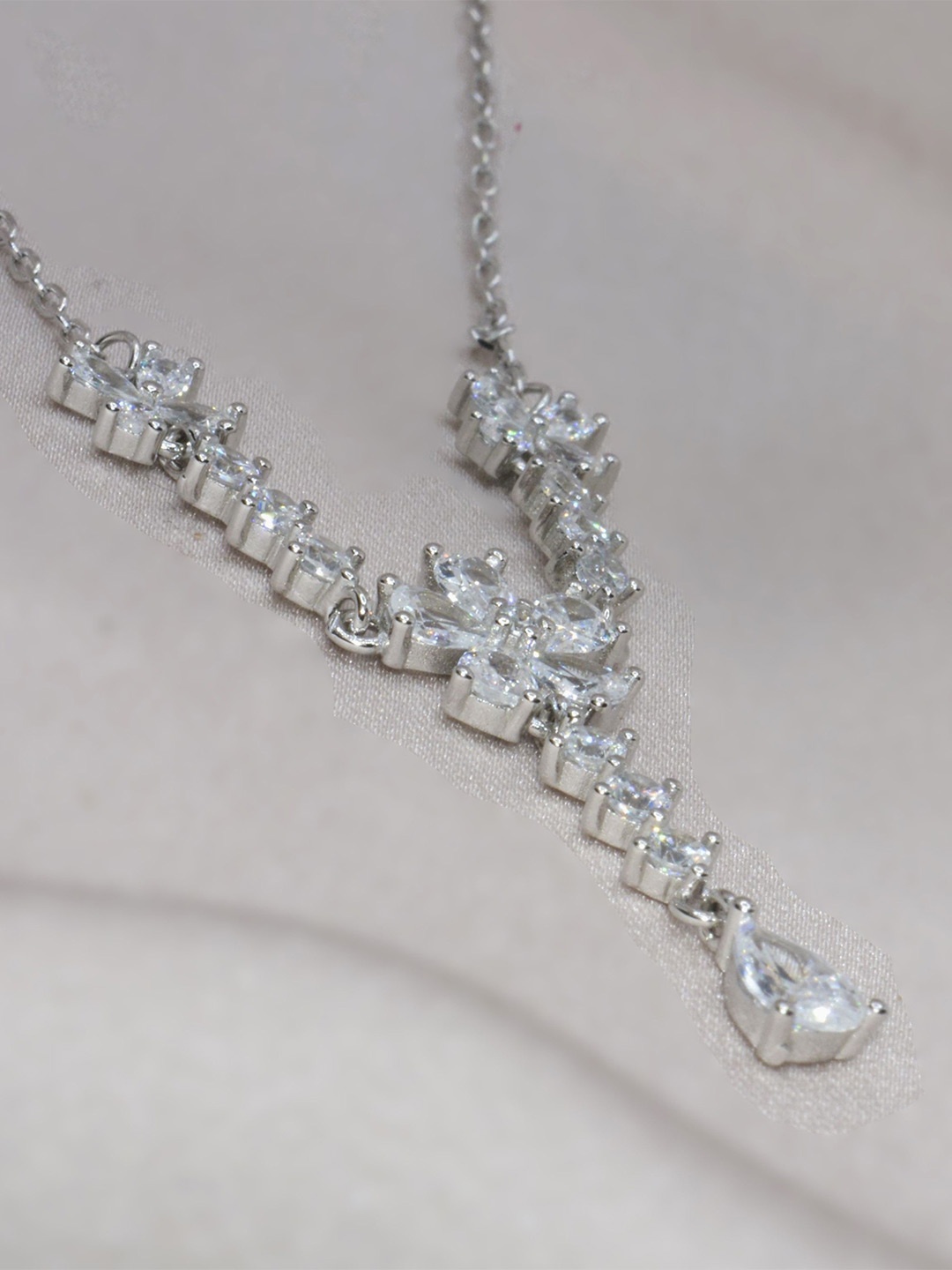 

Luxevogue Sterling Silver Rhodium-Plated Necklace