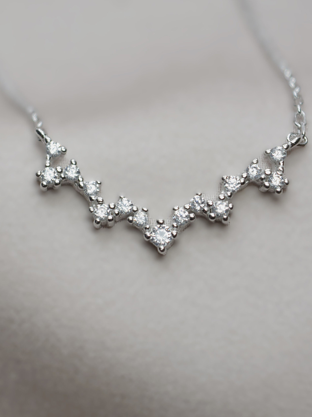 

Luxevogue Sterling Silver Rhodium-Plated Necklace