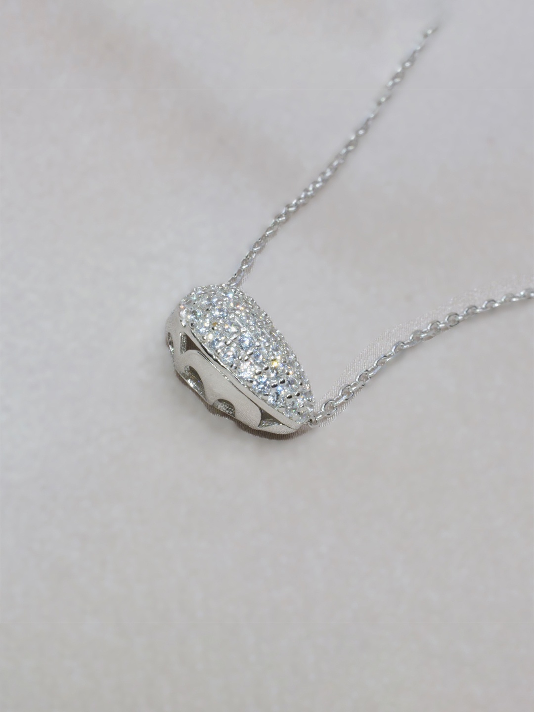 

Luxevogue Sterling Silver Rhodium-Plated Necklace