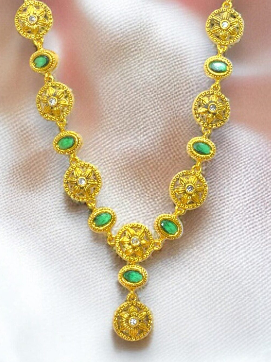 

Luxevogue Sterling Silver Gold-Plated Temple Necklace