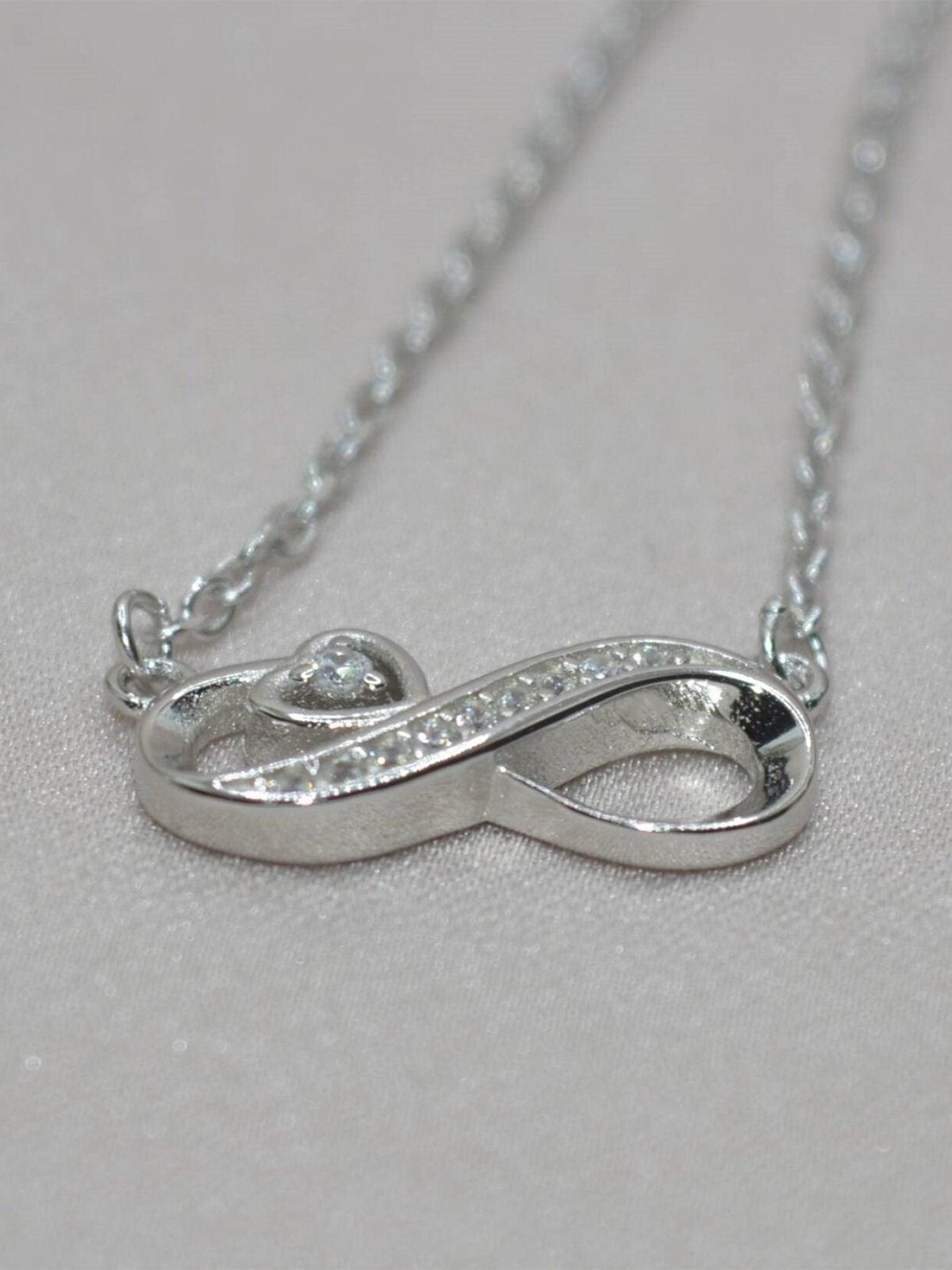 

Luxevogue Sterling Silver Rhodium-Plated Necklace