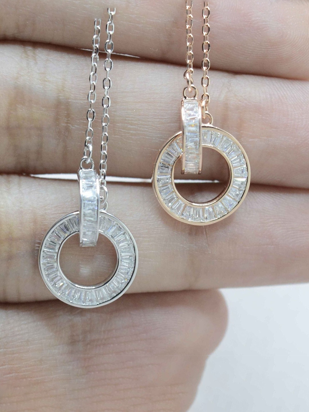 

Luxevogue Sterling Silver Rhodium-Plated Necklace, Gold