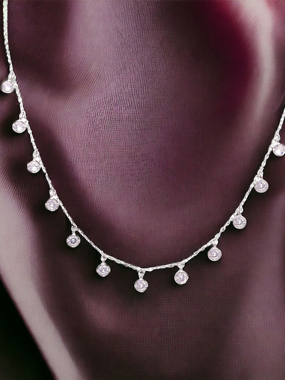 

Luxevogue Sterling Silver Rhodium-Plated Necklace