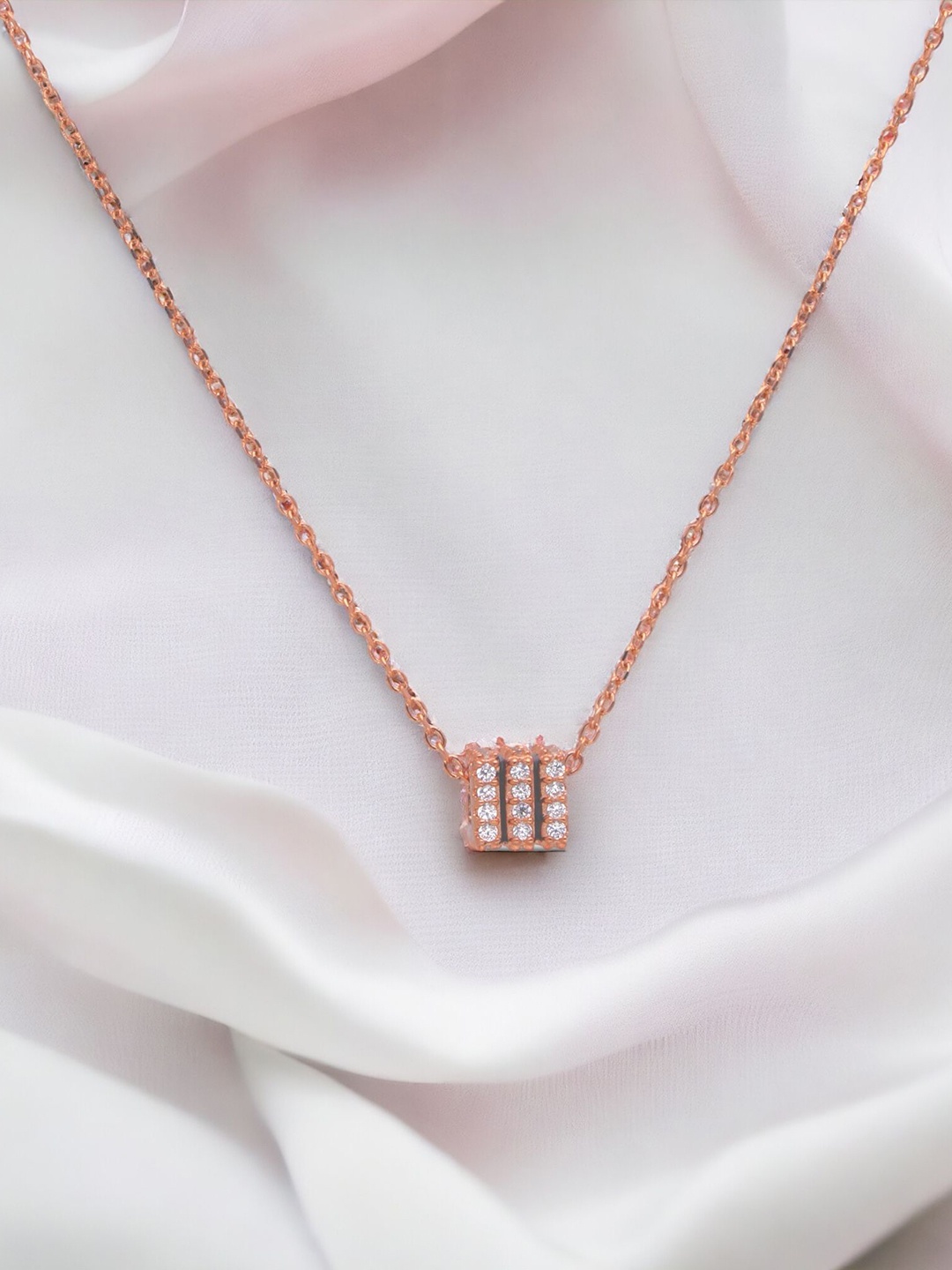 

Luxevogue Sterling Silver Rose Gold-Plated Necklace