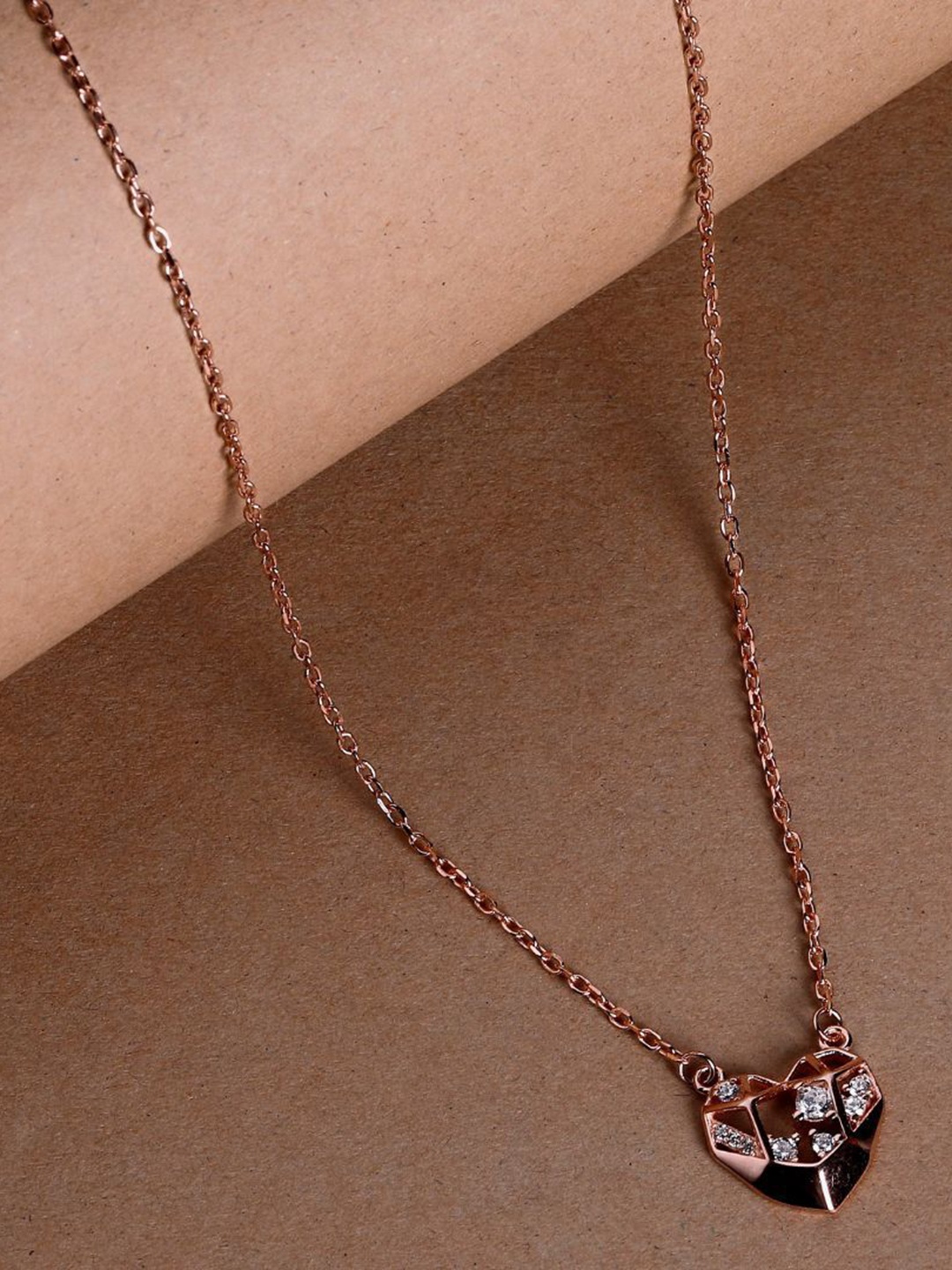 

Luxevogue Sterling Silver Rose Gold-Plated Necklace