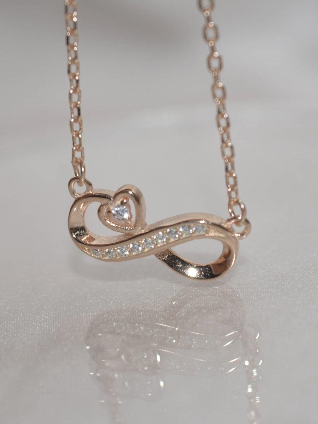 

Luxevogue Sterling Silver Rose Gold-Plated Necklace