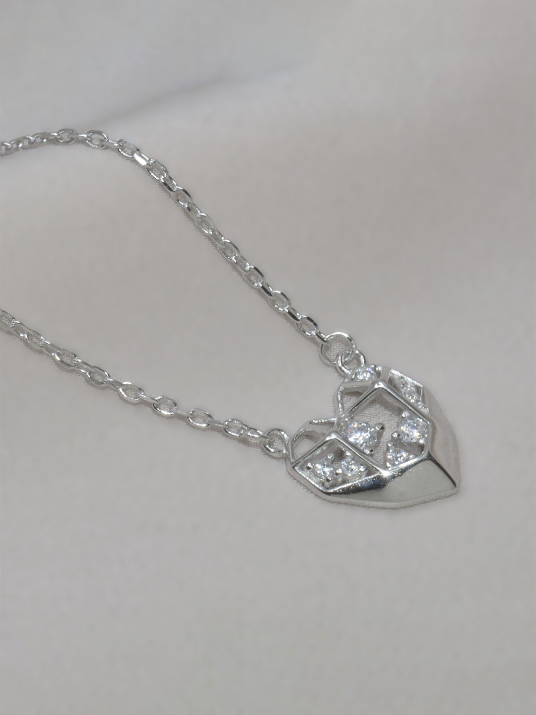 

Luxevogue Sterling Silver Rhodium-Plated Necklace