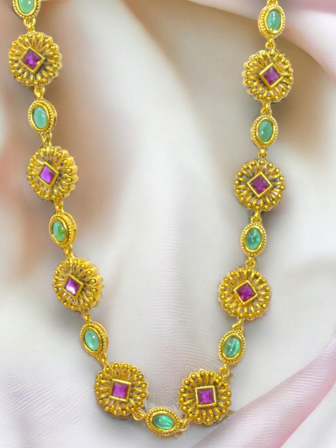 

Luxevogue Sterling Silver Gold-Plated Temple Necklace
