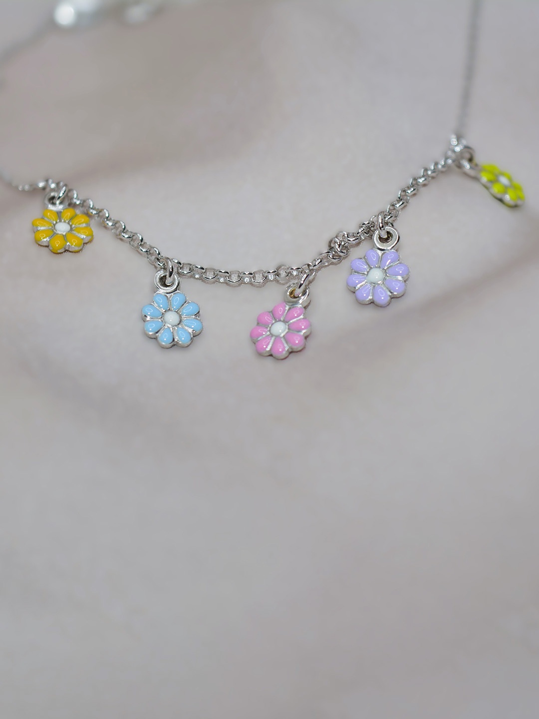 

Luxevogue Girls Sterling Silver Rhodium-Plated Necklace