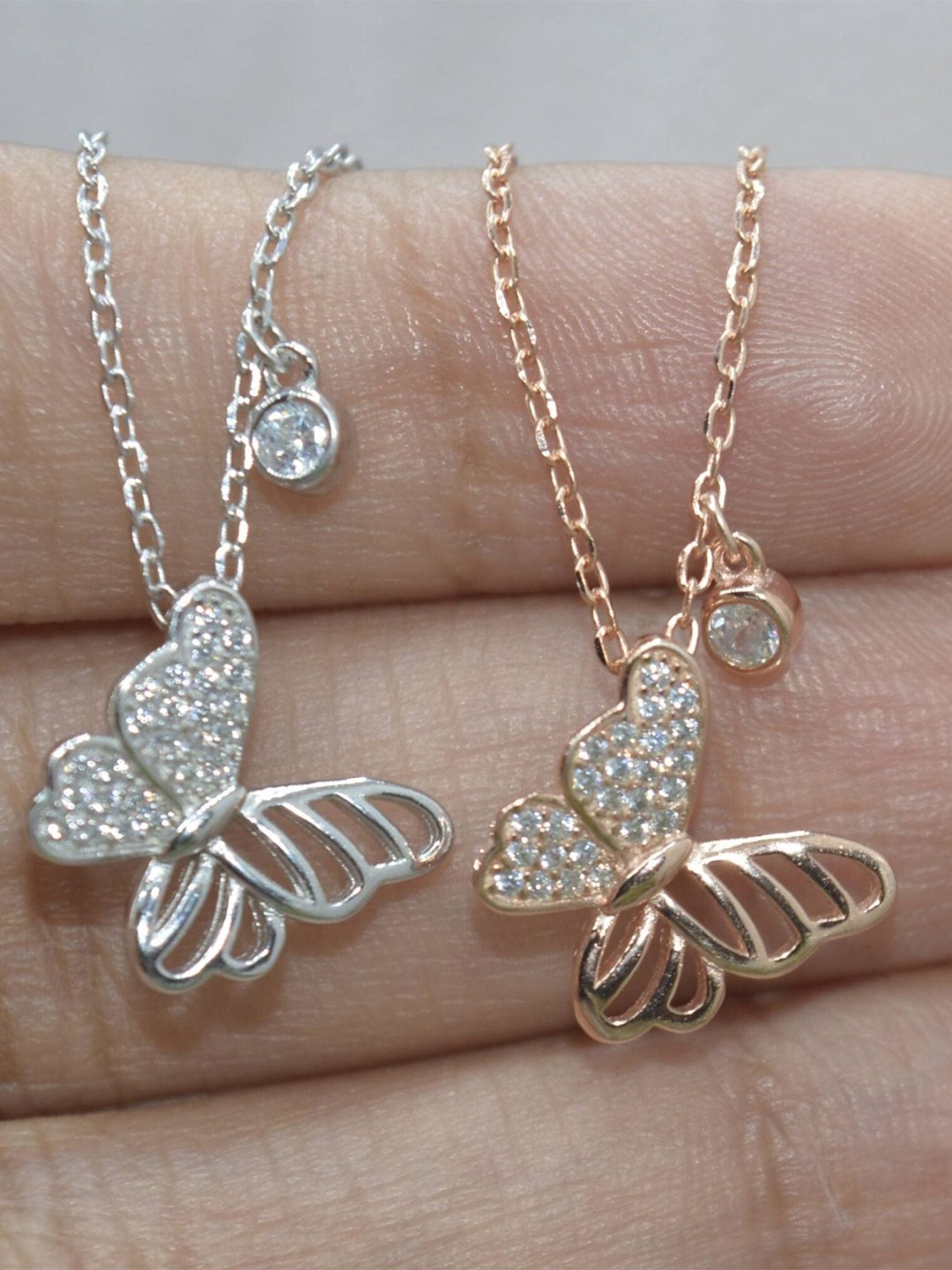 

Luxevogue Sterling Silver Rhodium-Plated Necklace