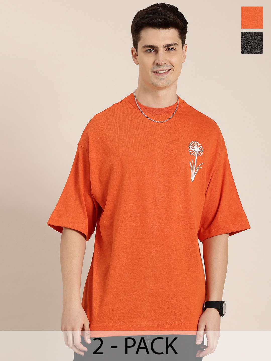

HERE&NOW Pack of 2 T-shirt, Orange