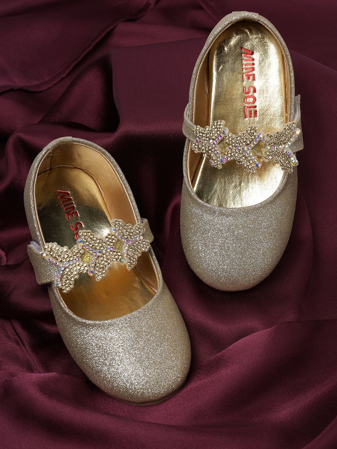 

Minesole Girls PU Flatforms, Gold