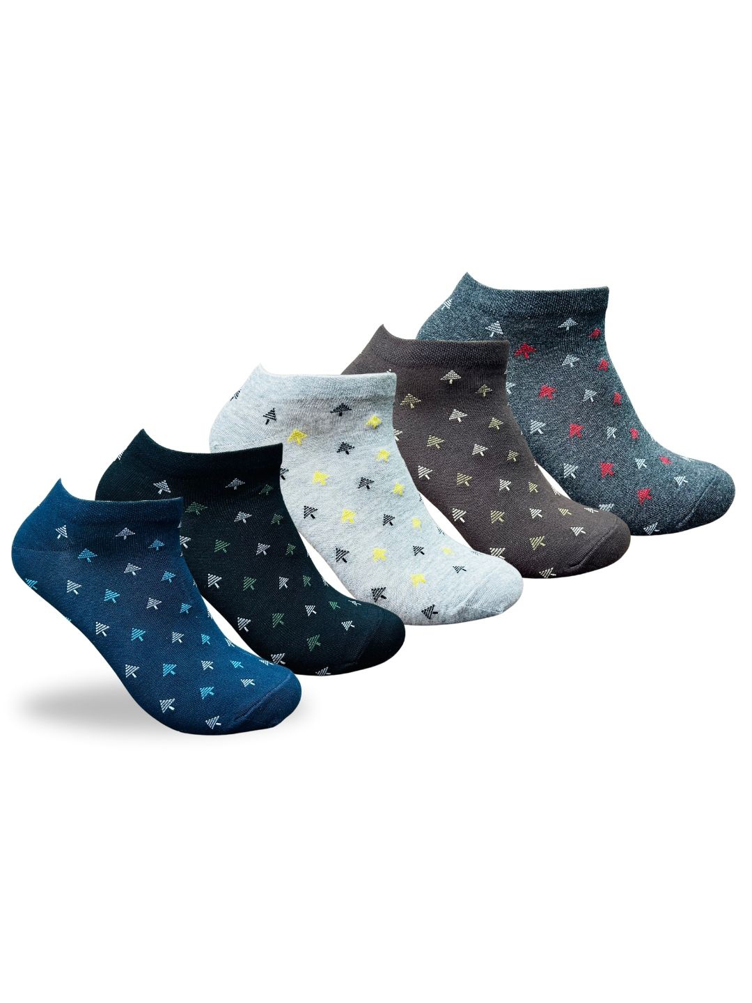 

Mast & Harbour Men Pack of 5 Assorted Ankle Length Socks