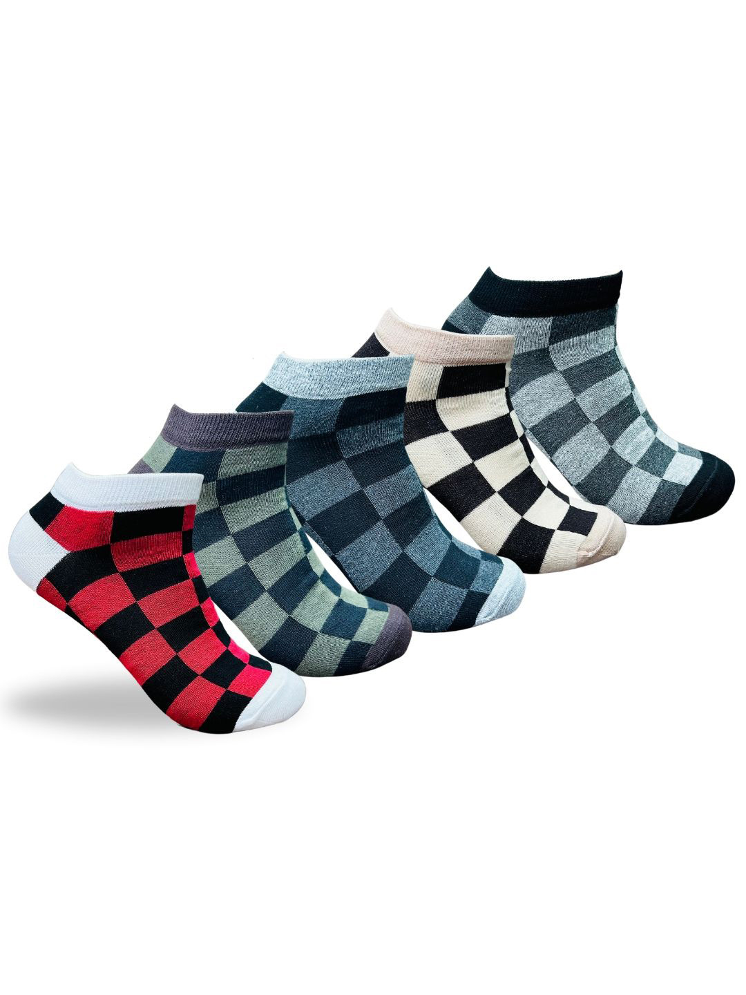 

Mast & Harbour Men Pack Of 5 Assorted Ankle-Length Socks