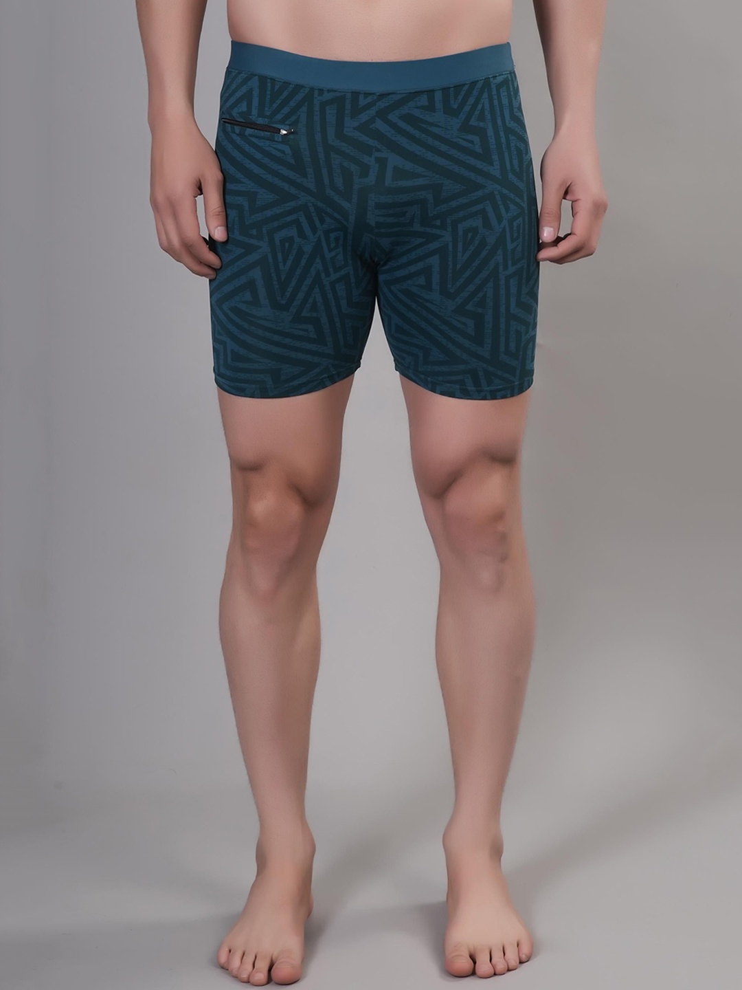

Apraa & Parma Men Printed Swim Bottoms, Blue
