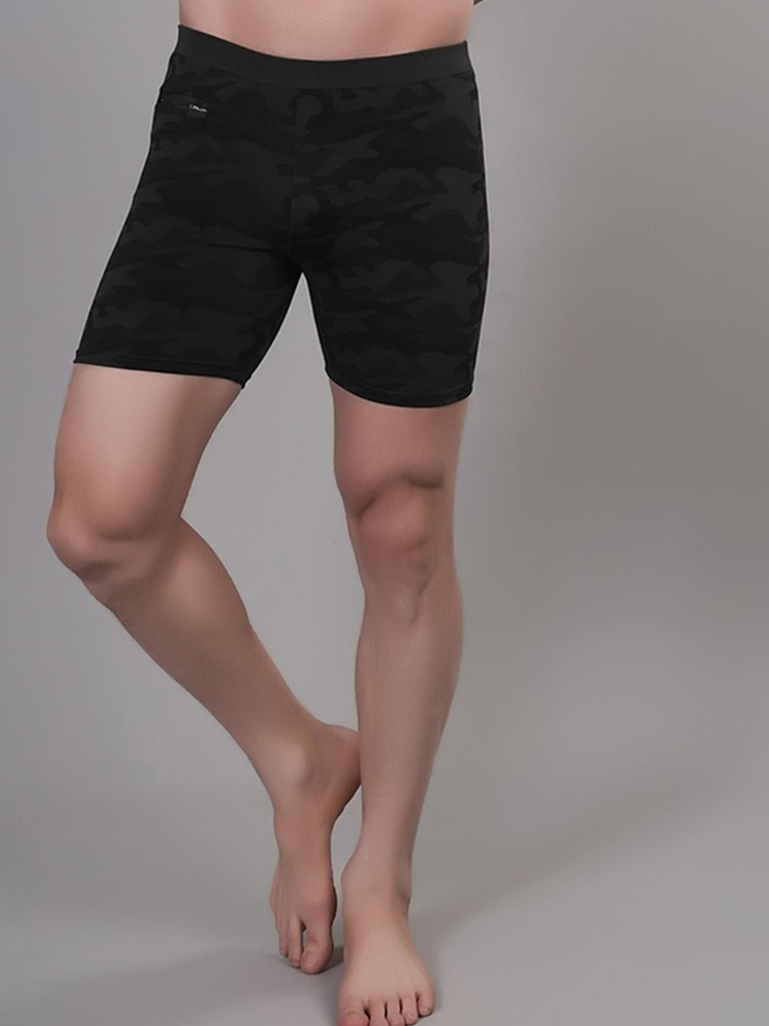 

Apraa & Parma Men Swim Bottoms With Key Pocket, Black